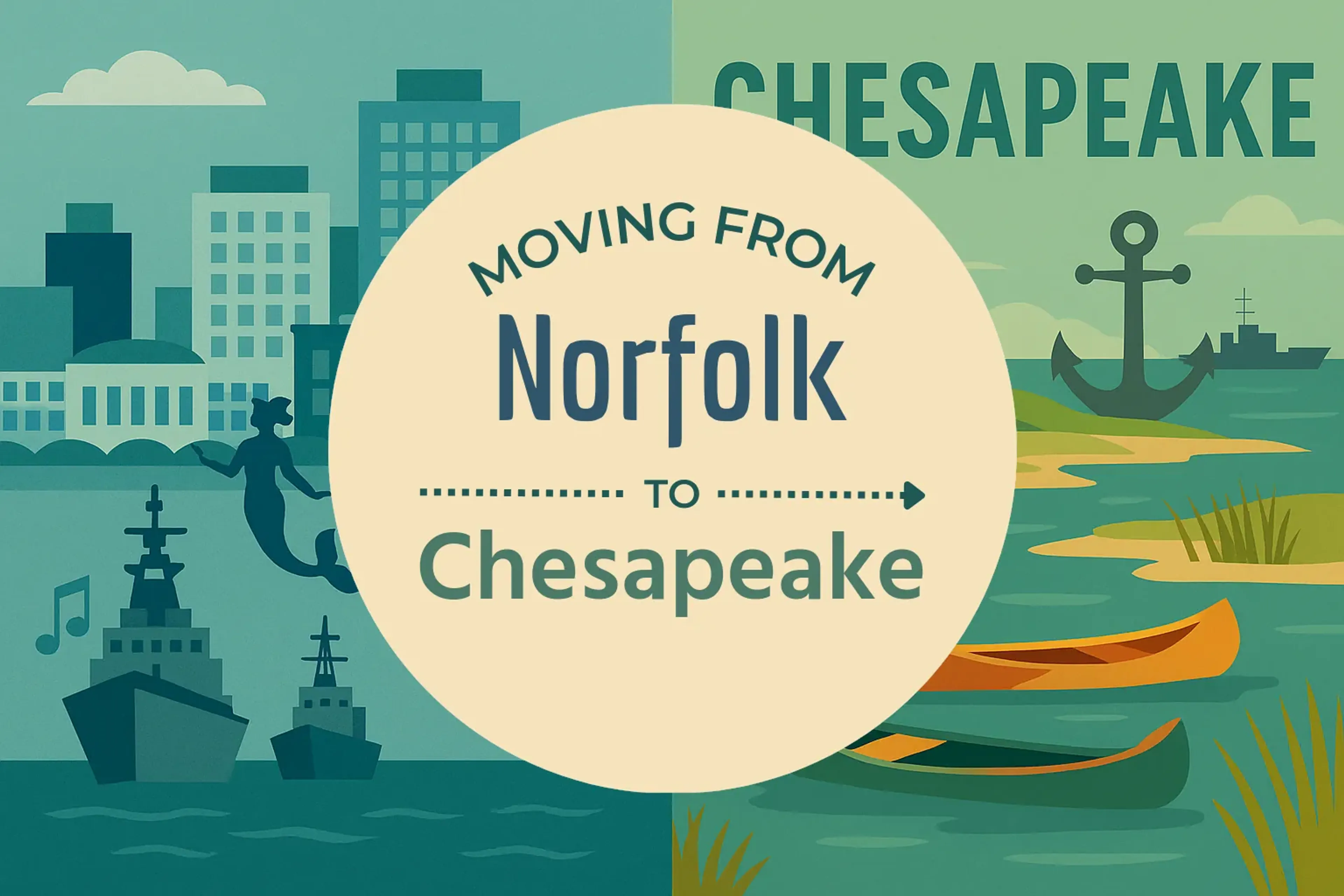 Side-by-side comparison of Norfolk to Chesapeake moving companies