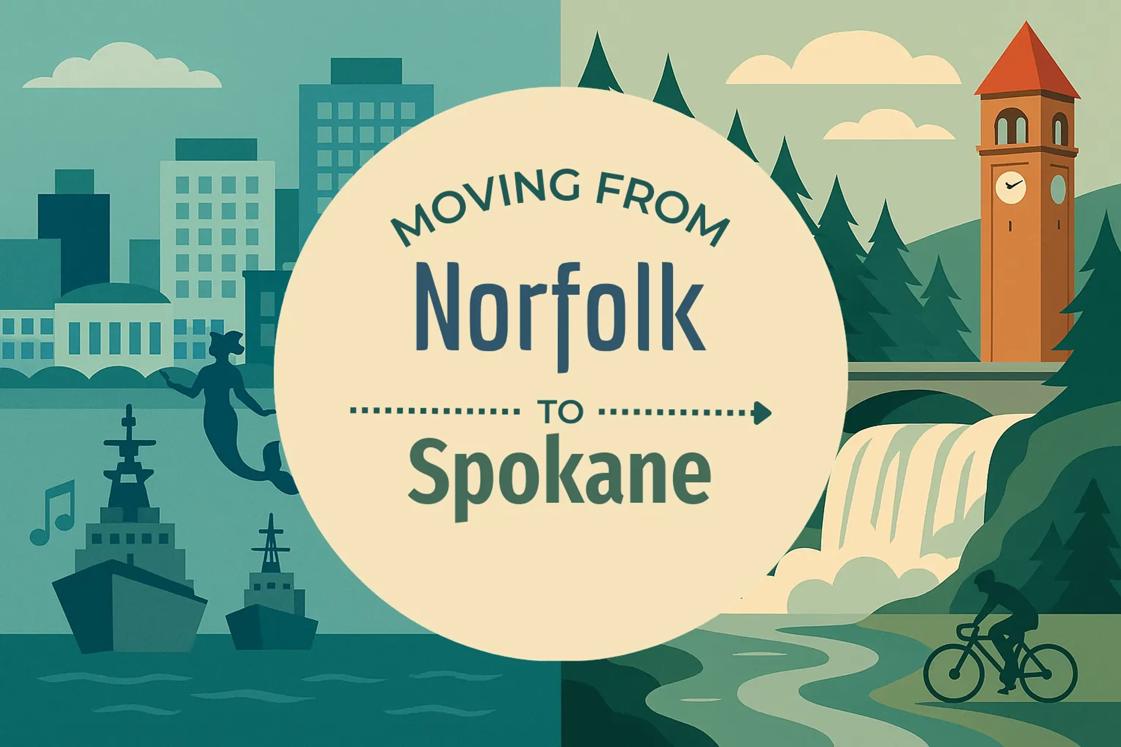 Side-by-side comparison of Norfolk to Spokane moving companies