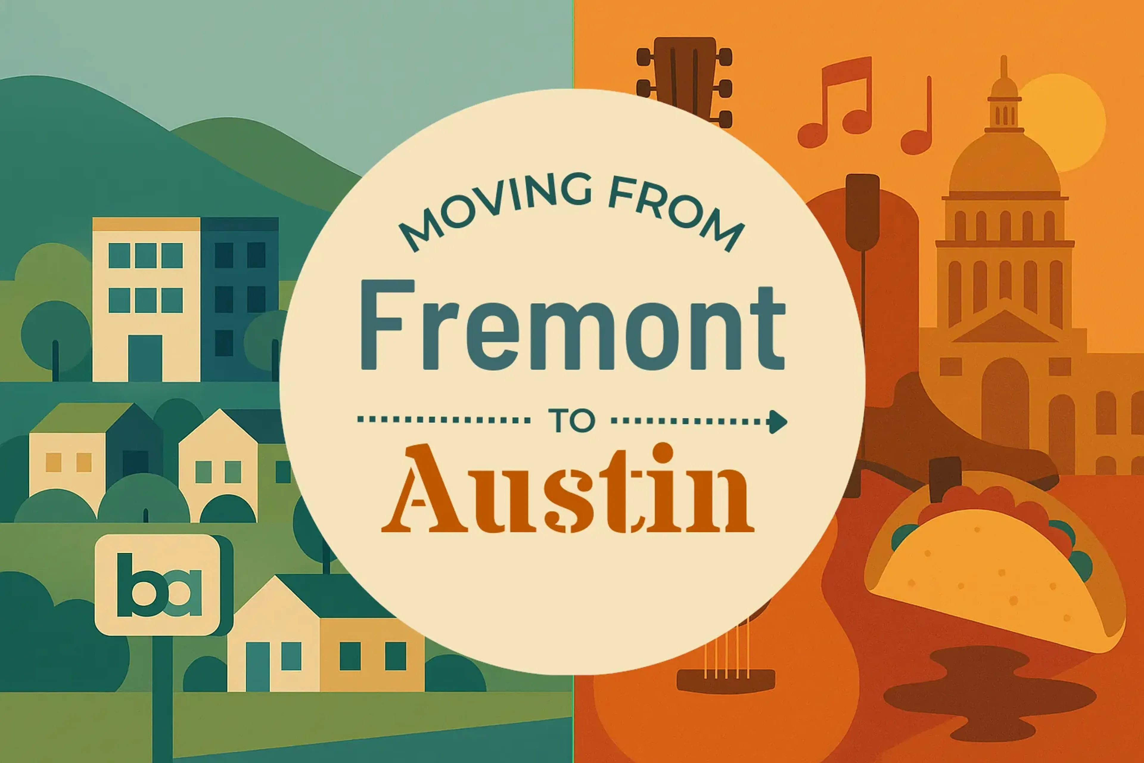 Side-by-side comparison of Fremont to Austin moving companies