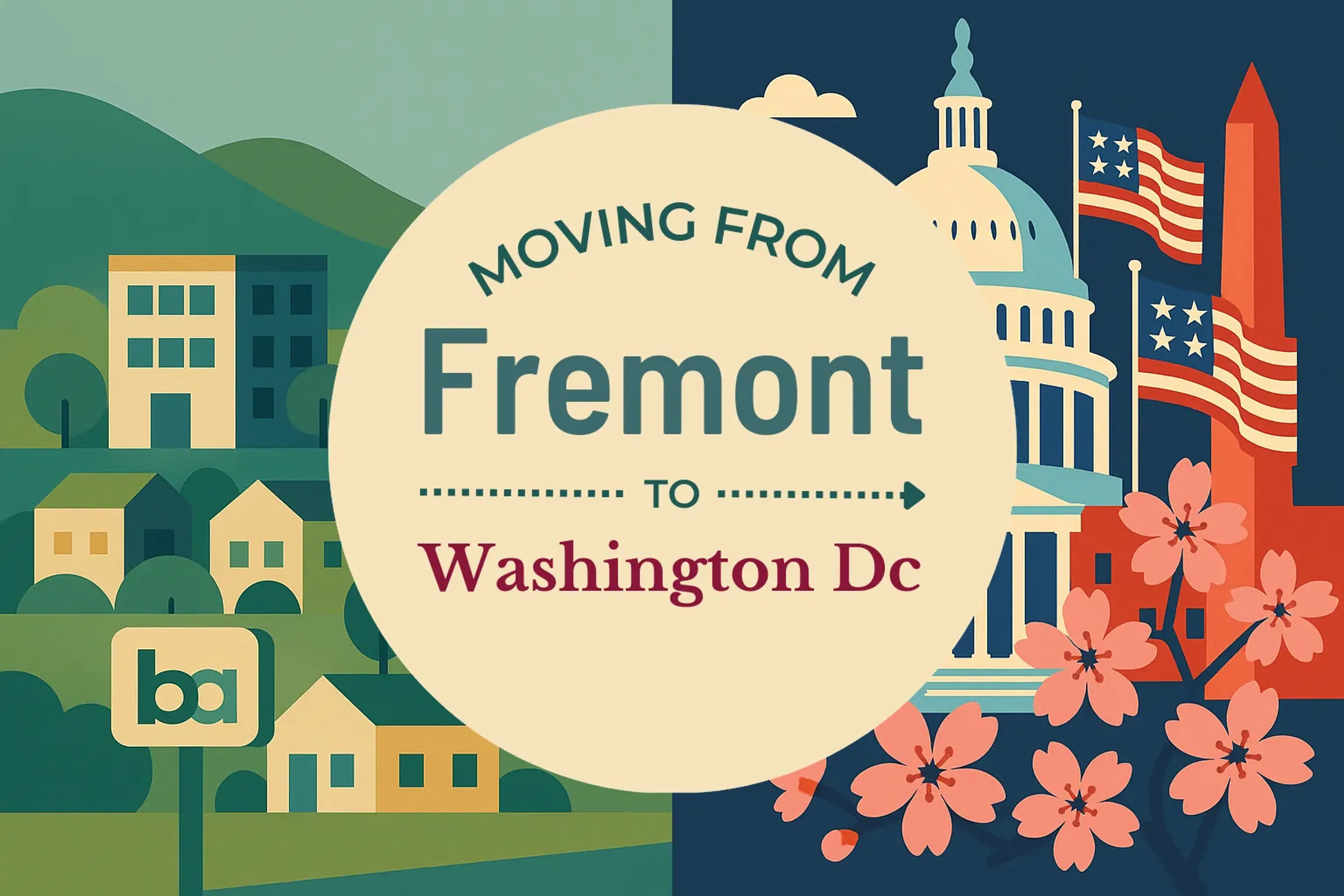 Side-by-side comparison of Fremont to Washington DC moving companies