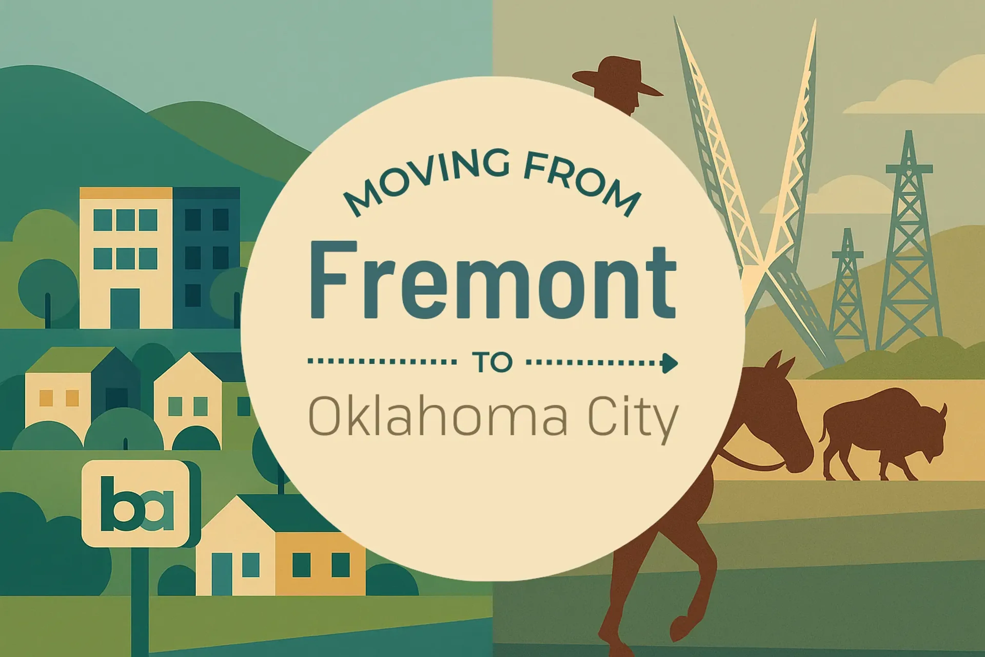 Side-by-side comparison of Fremont to Oklahoma City moving companies