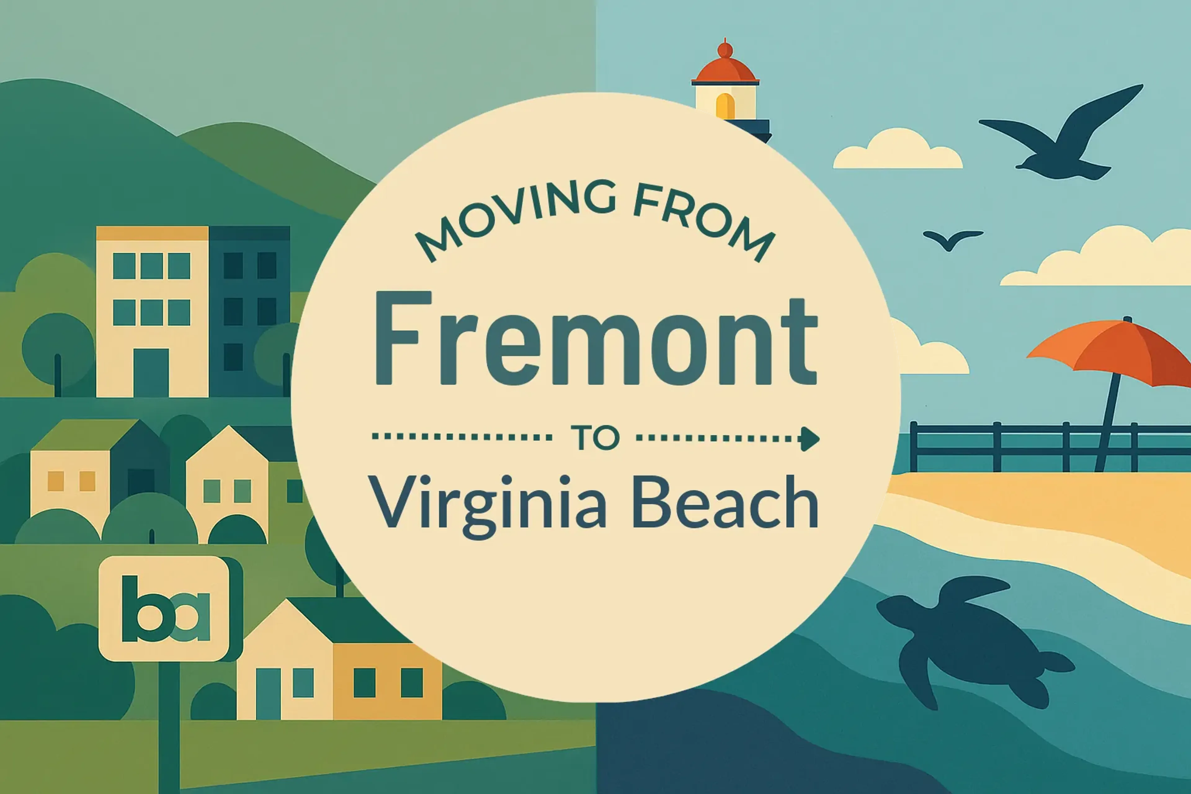 Side-by-side comparison of Fremont to Virginia Beach moving companies