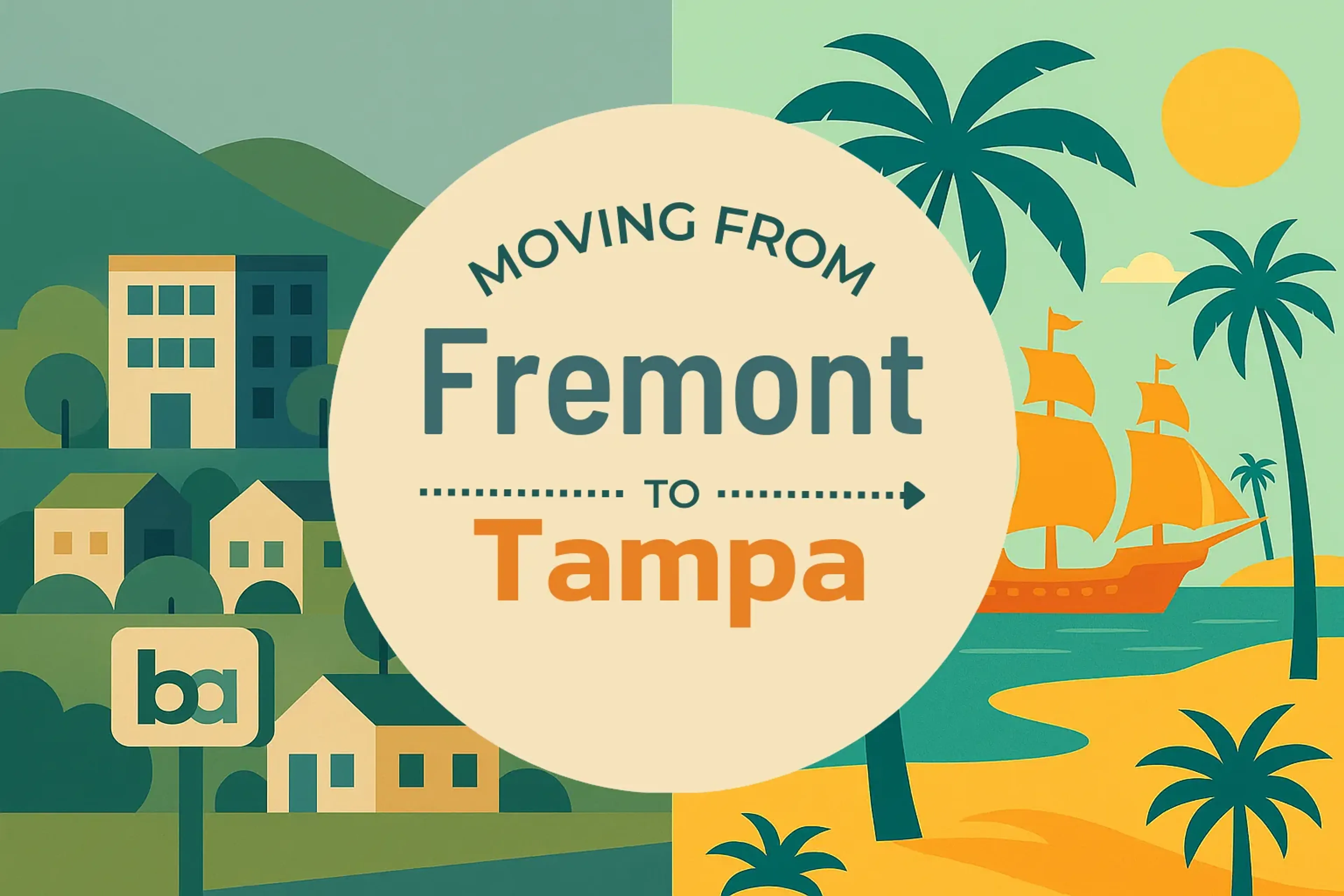 Side-by-side comparison of Fremont to Tampa moving companies