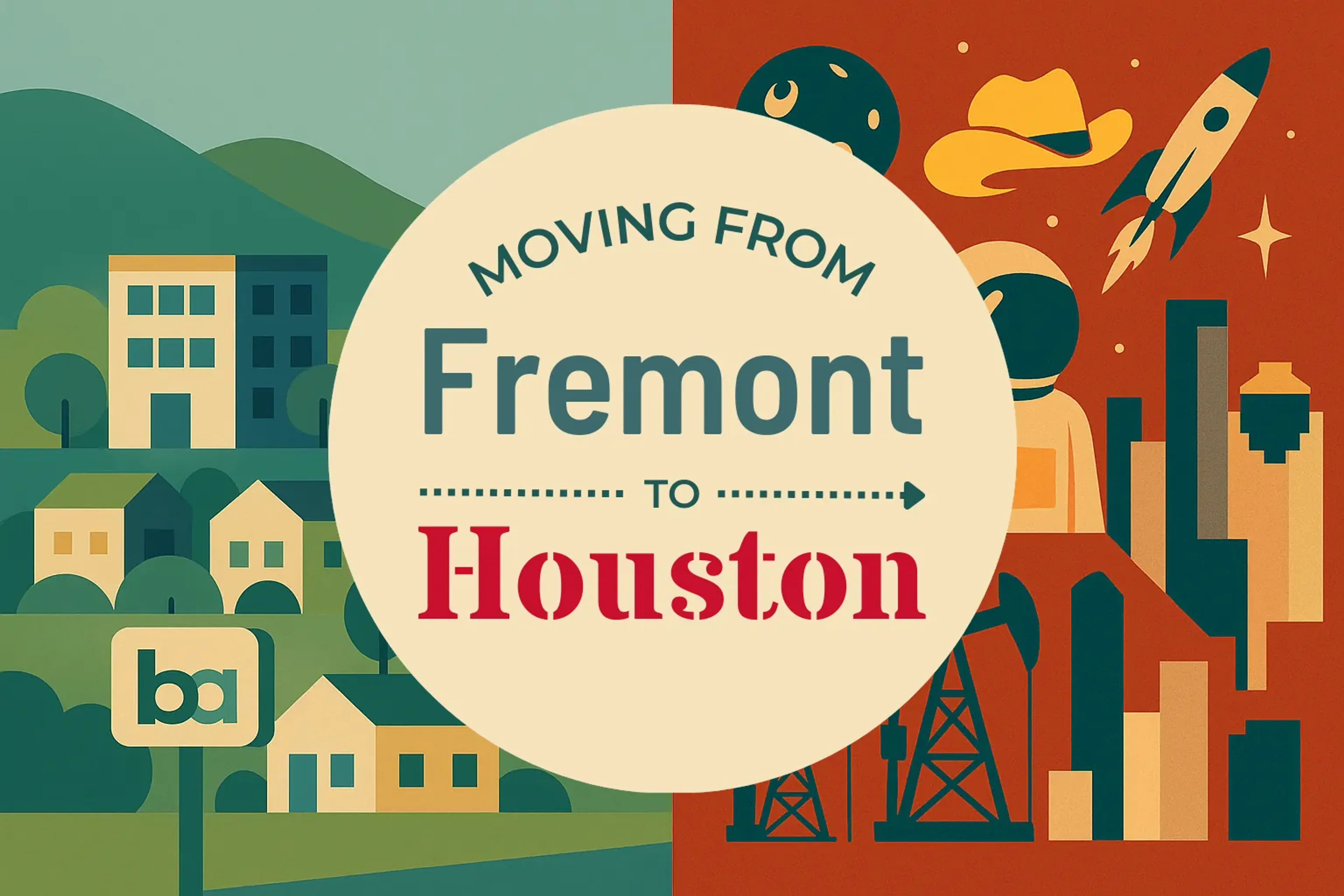Side-by-side comparison of Fremont to Houston moving companies