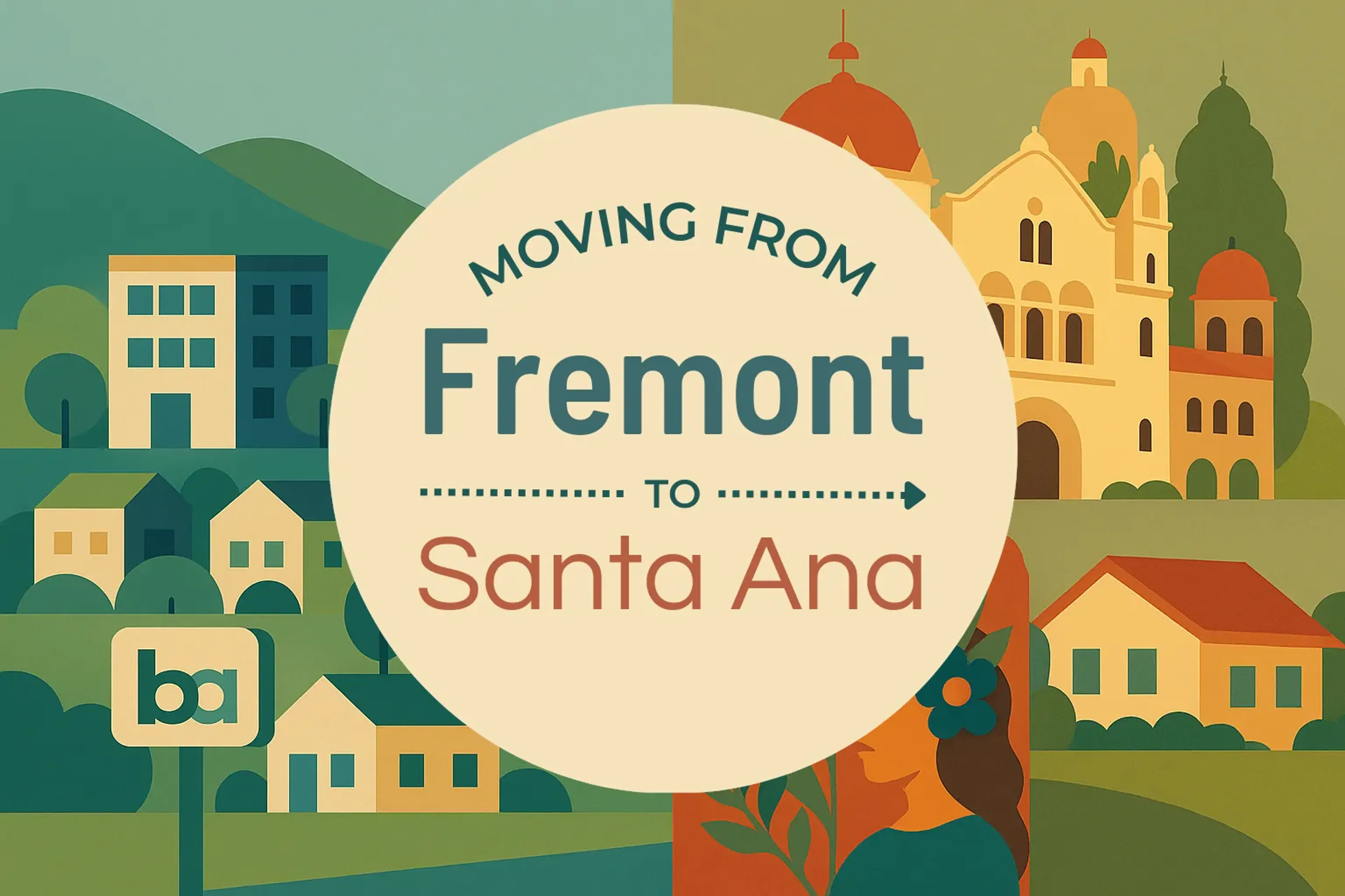 Side-by-side comparison of Fremont to Santa Ana moving companies
