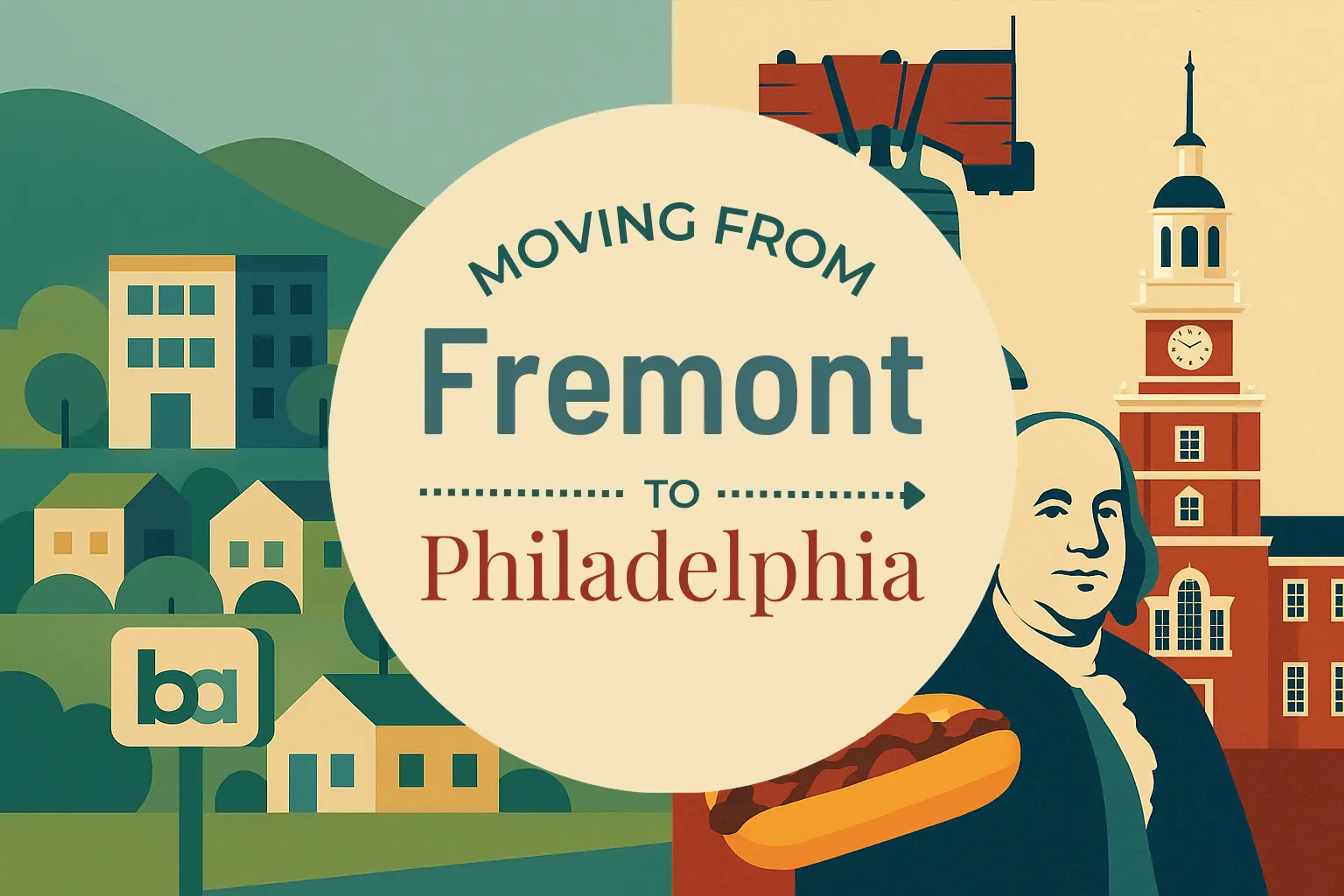 Side-by-side comparison of Fremont to Philadelphia moving companies