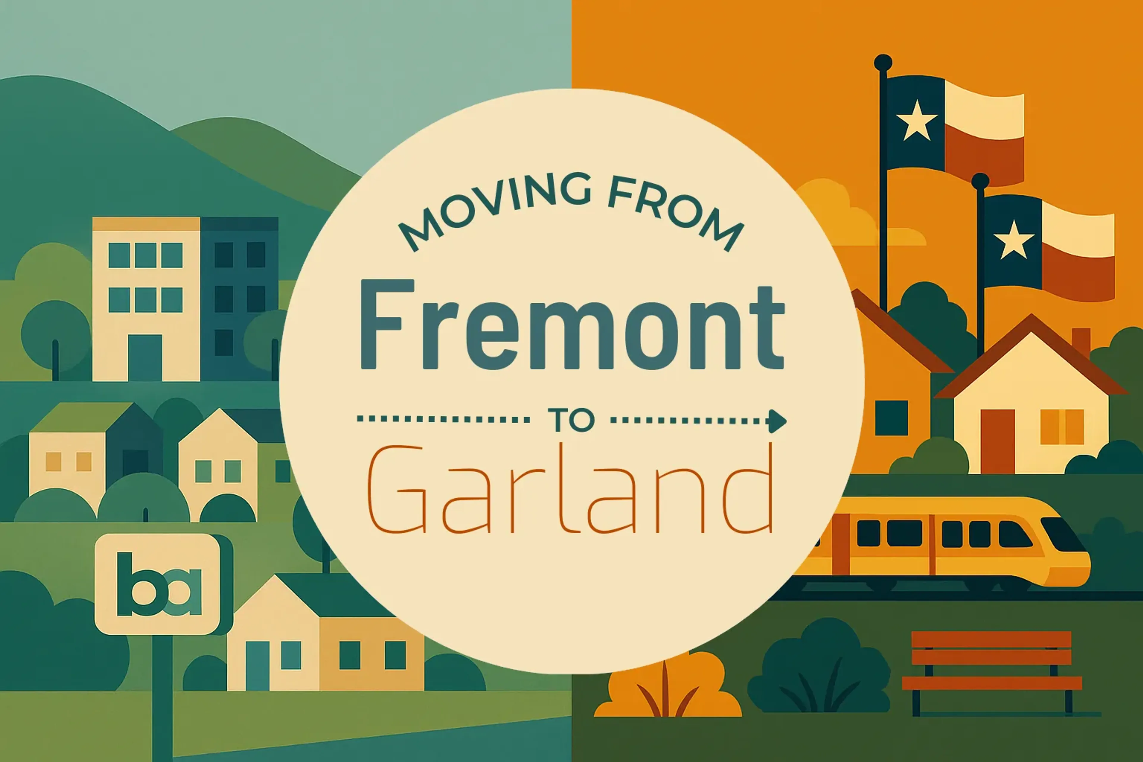 Side-by-side comparison of Fremont to Garland moving companies