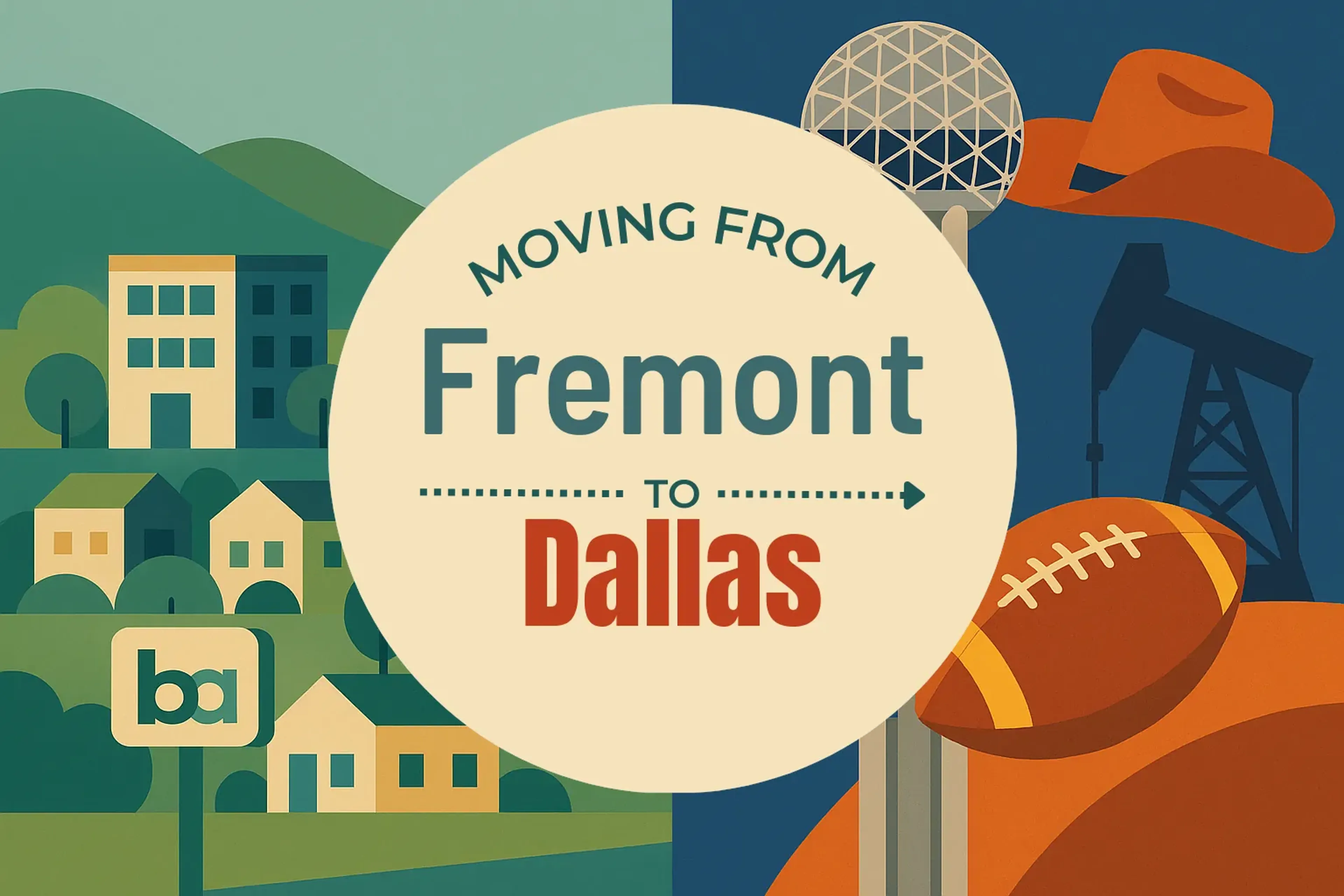 Side-by-side comparison of Fremont to Dallas moving companies