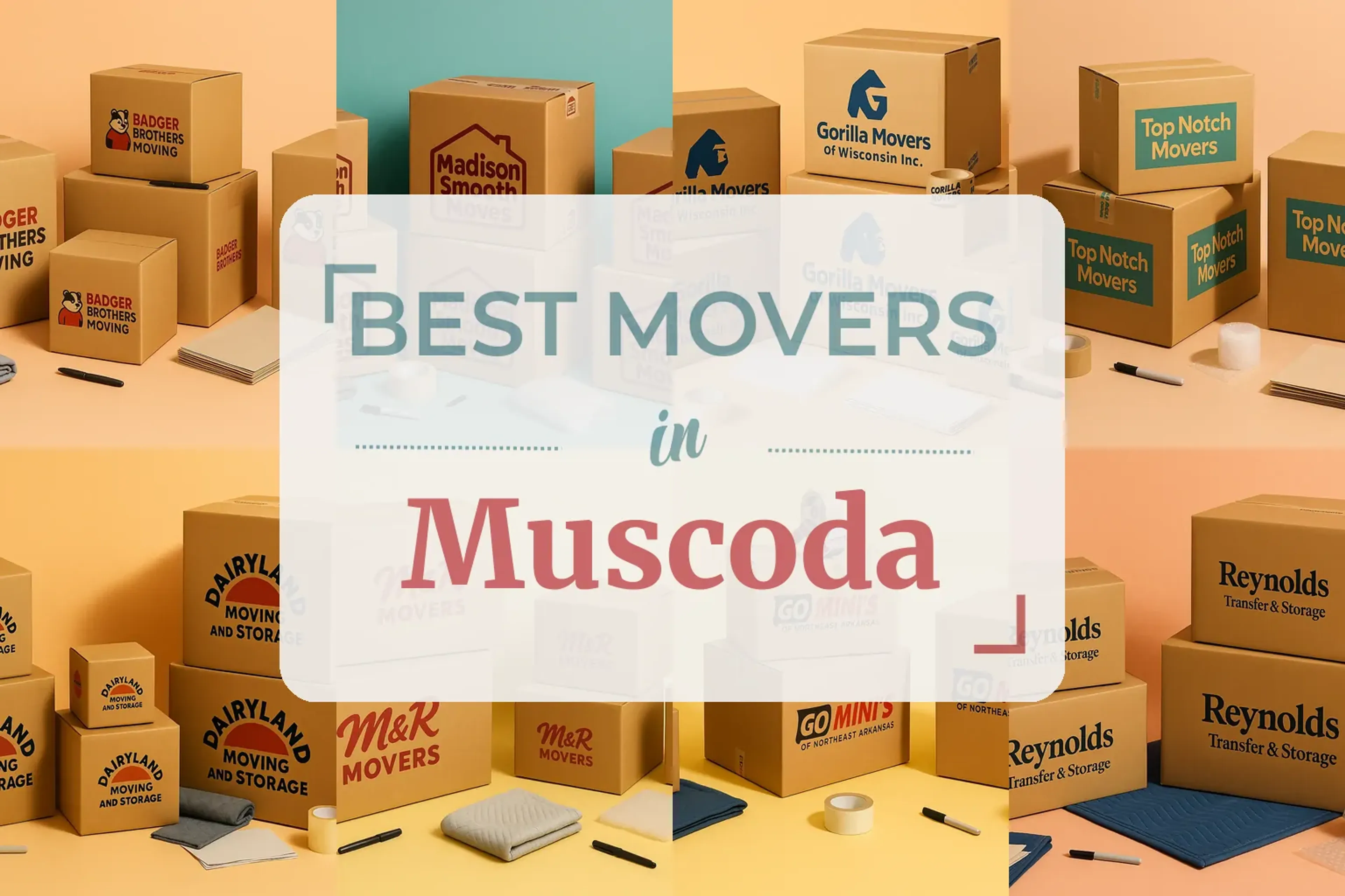 Side-by-side comparison of Muscoda moving companies