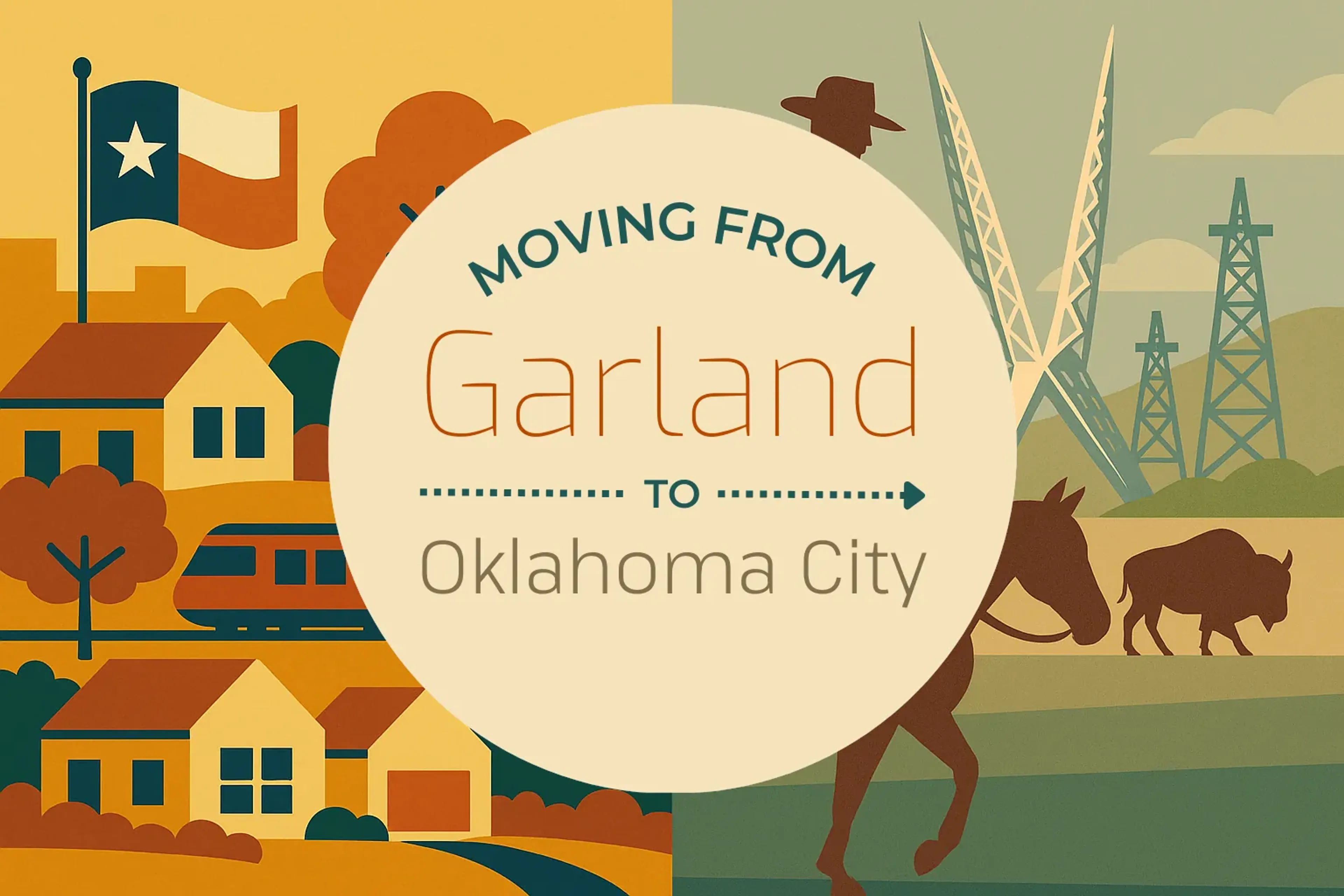 Side-by-side comparison of Garland to Oklahoma City moving companies