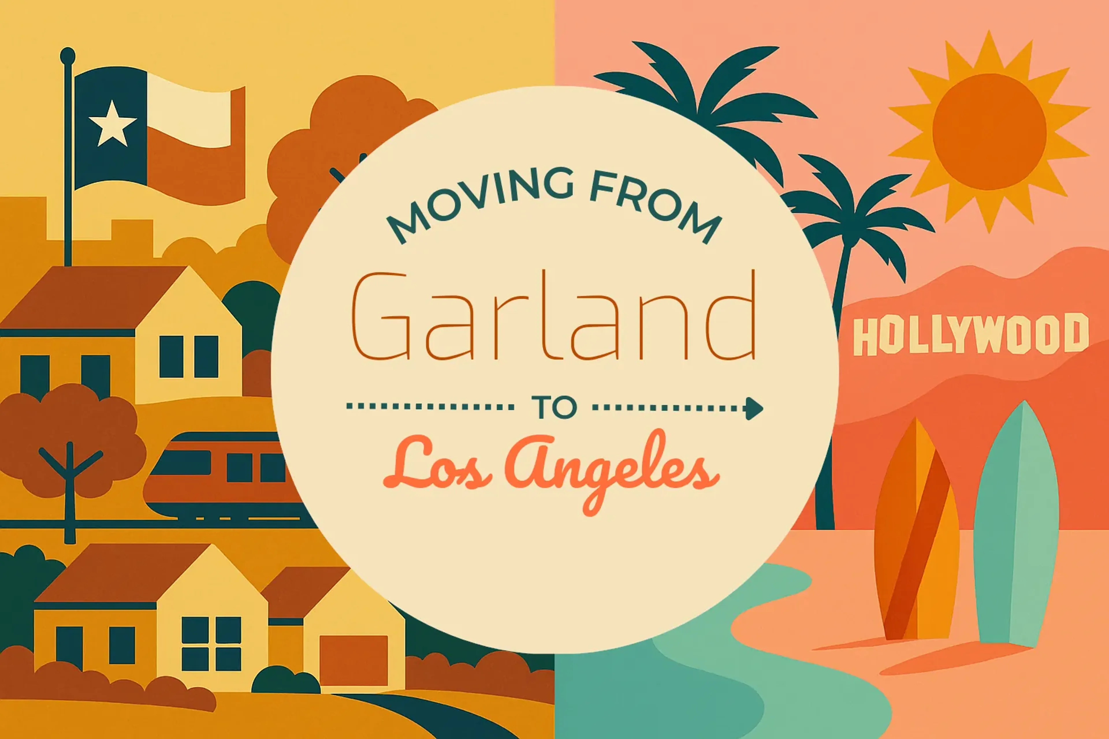 Side-by-side comparison of Garland to Los Angeles moving companies