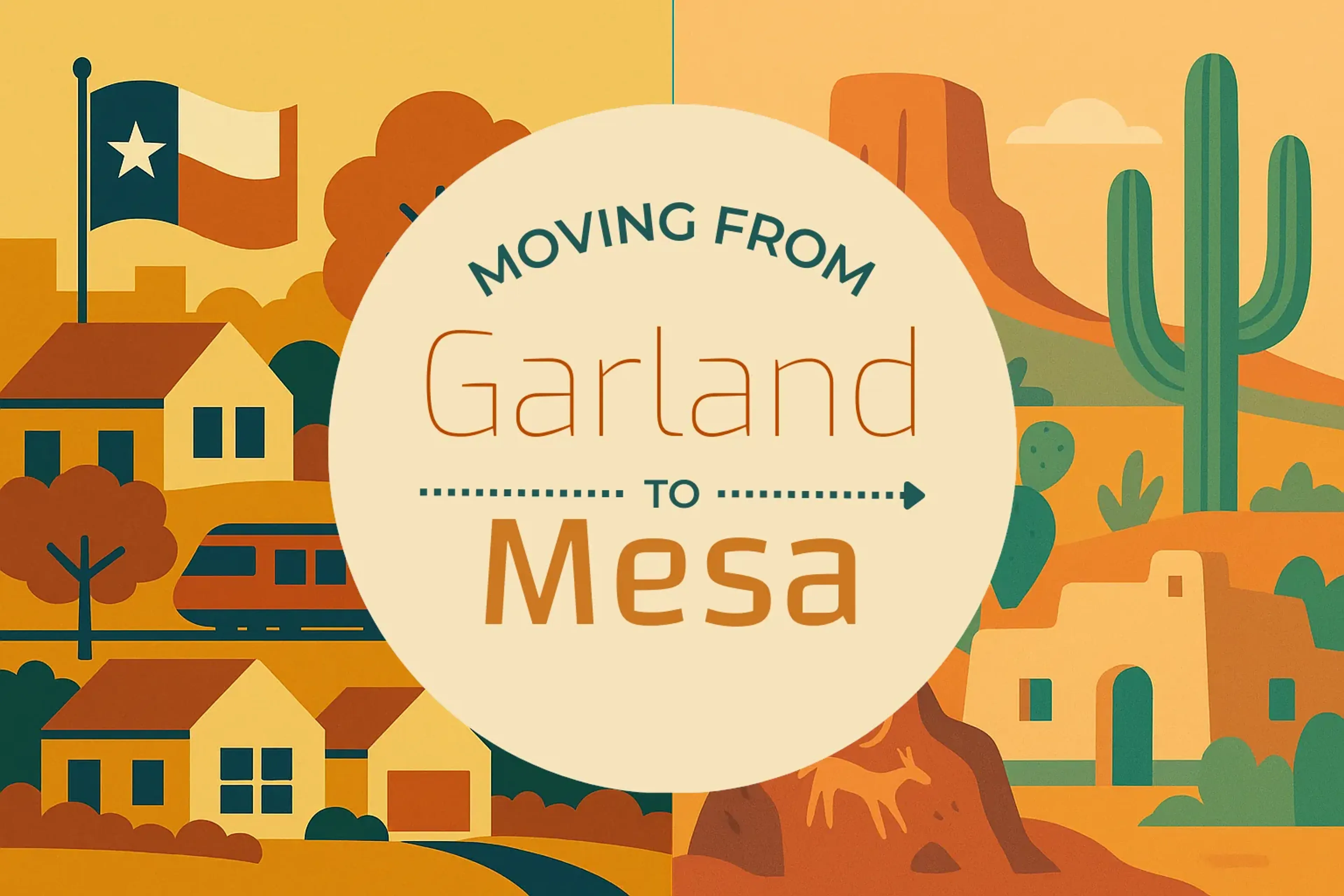 Side-by-side comparison of Garland to Mesa moving companies