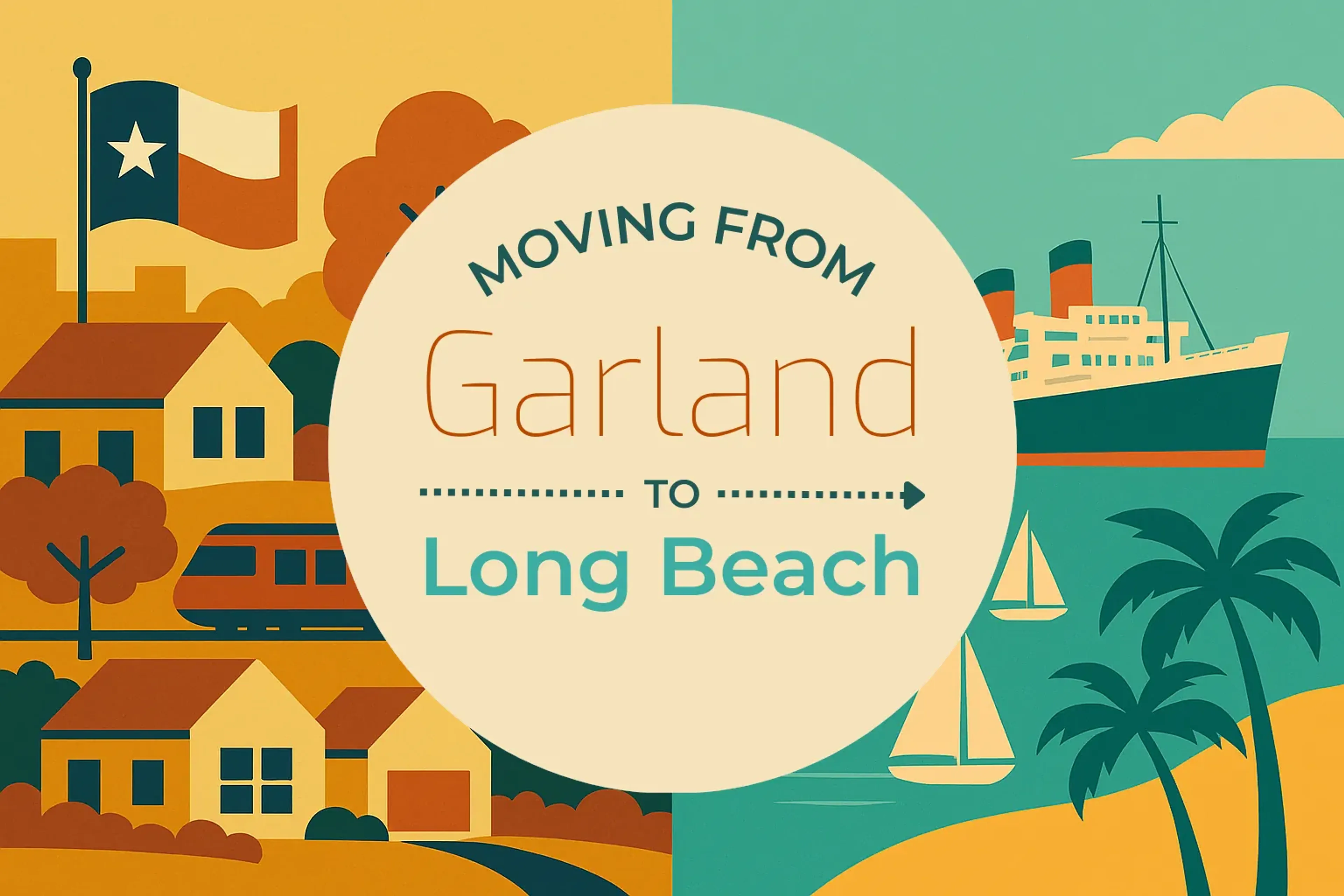 Side-by-side comparison of Garland to Long Beach moving companies