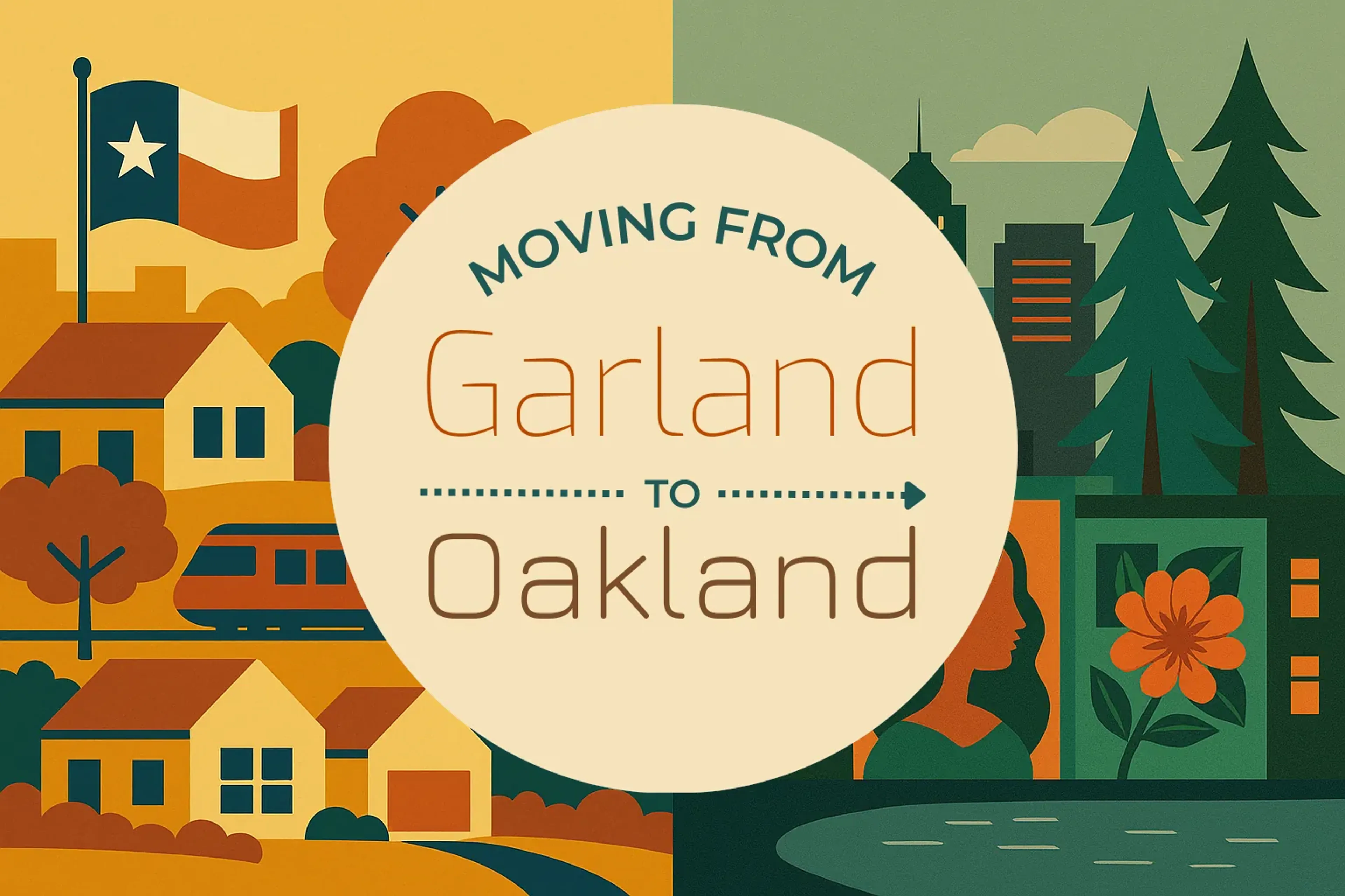 Side-by-side comparison of Garland to Oakland moving companies