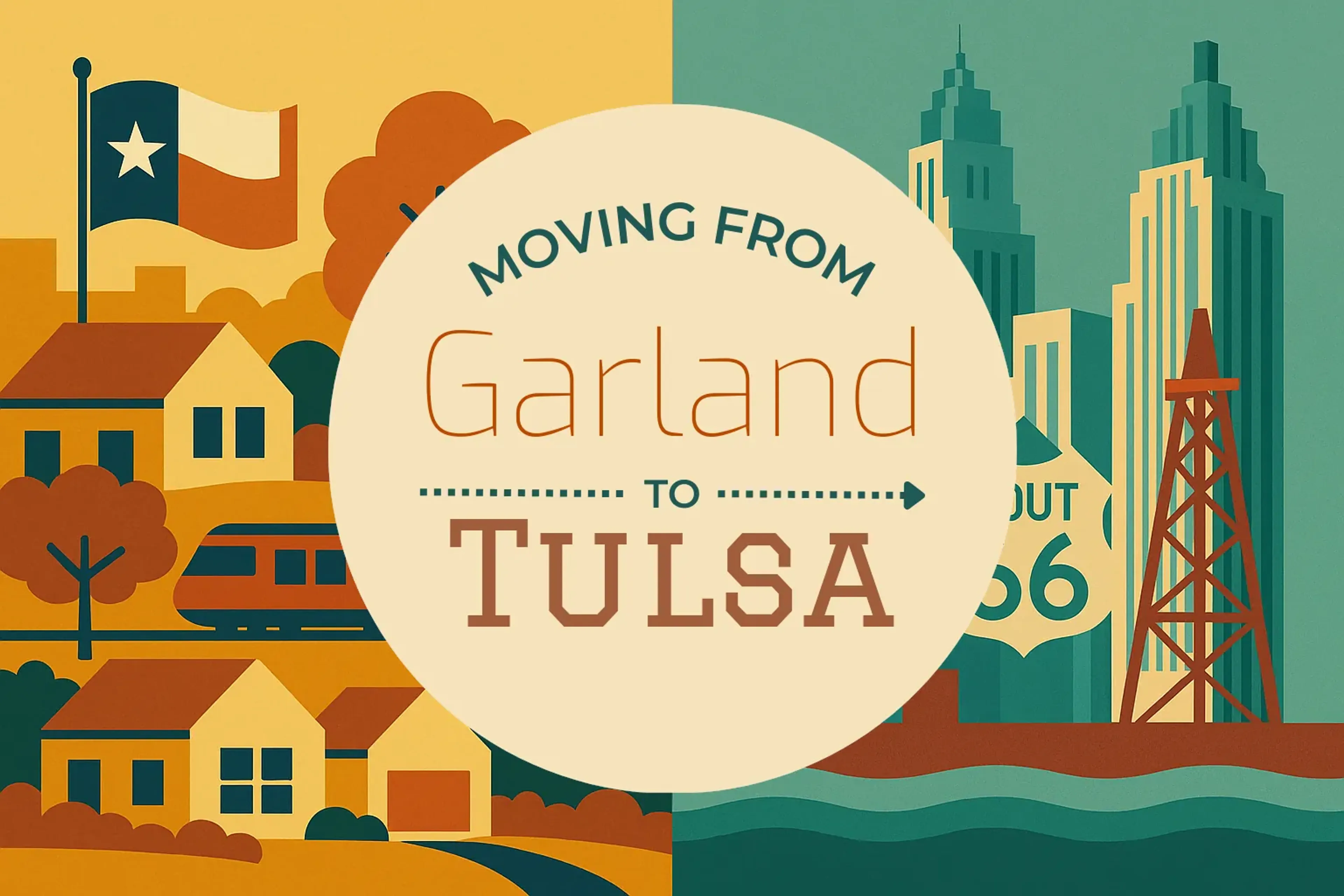 Side-by-side comparison of Garland to Tulsa moving companies