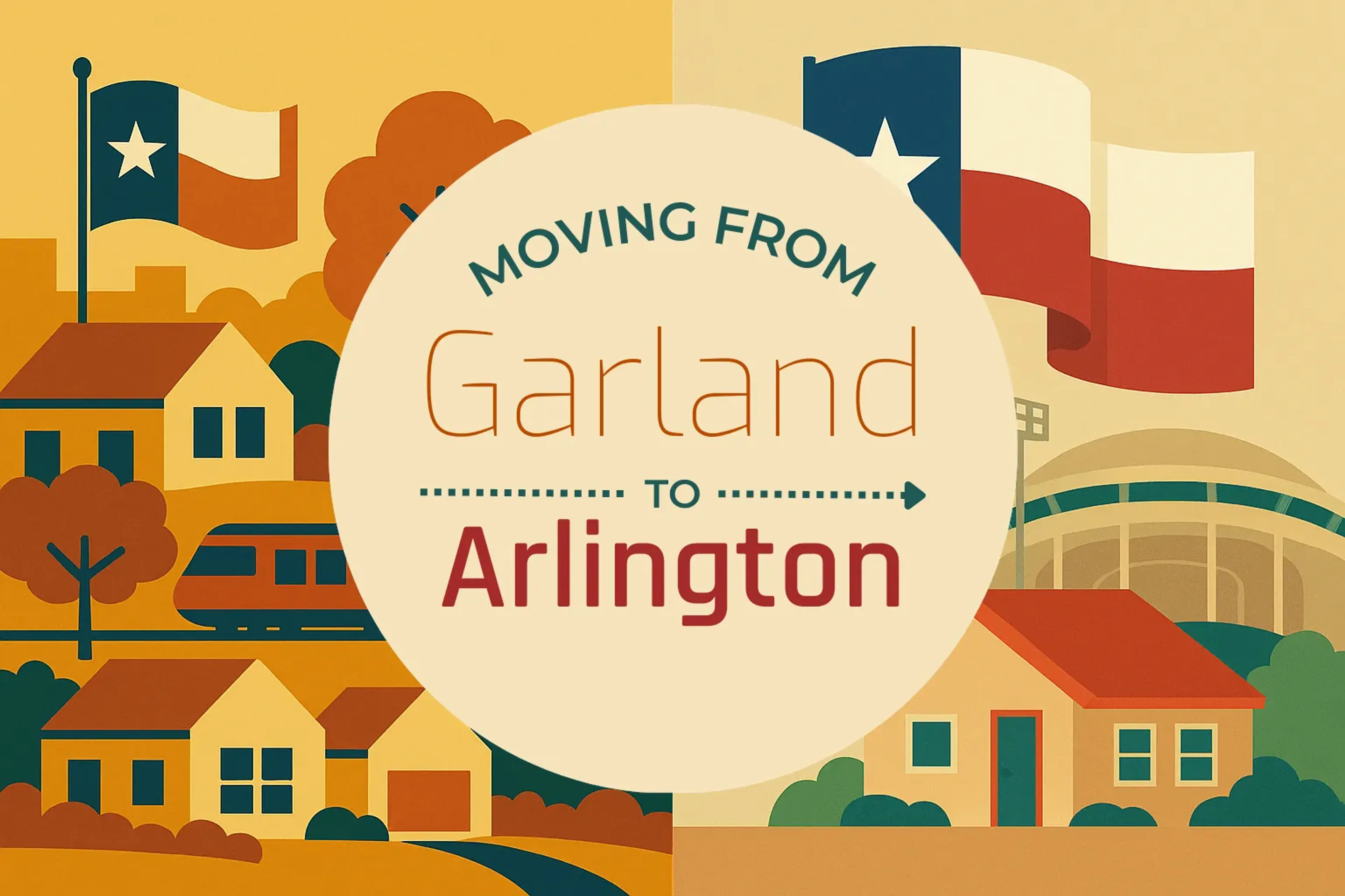 Side-by-side comparison of Garland to Arlington moving companies