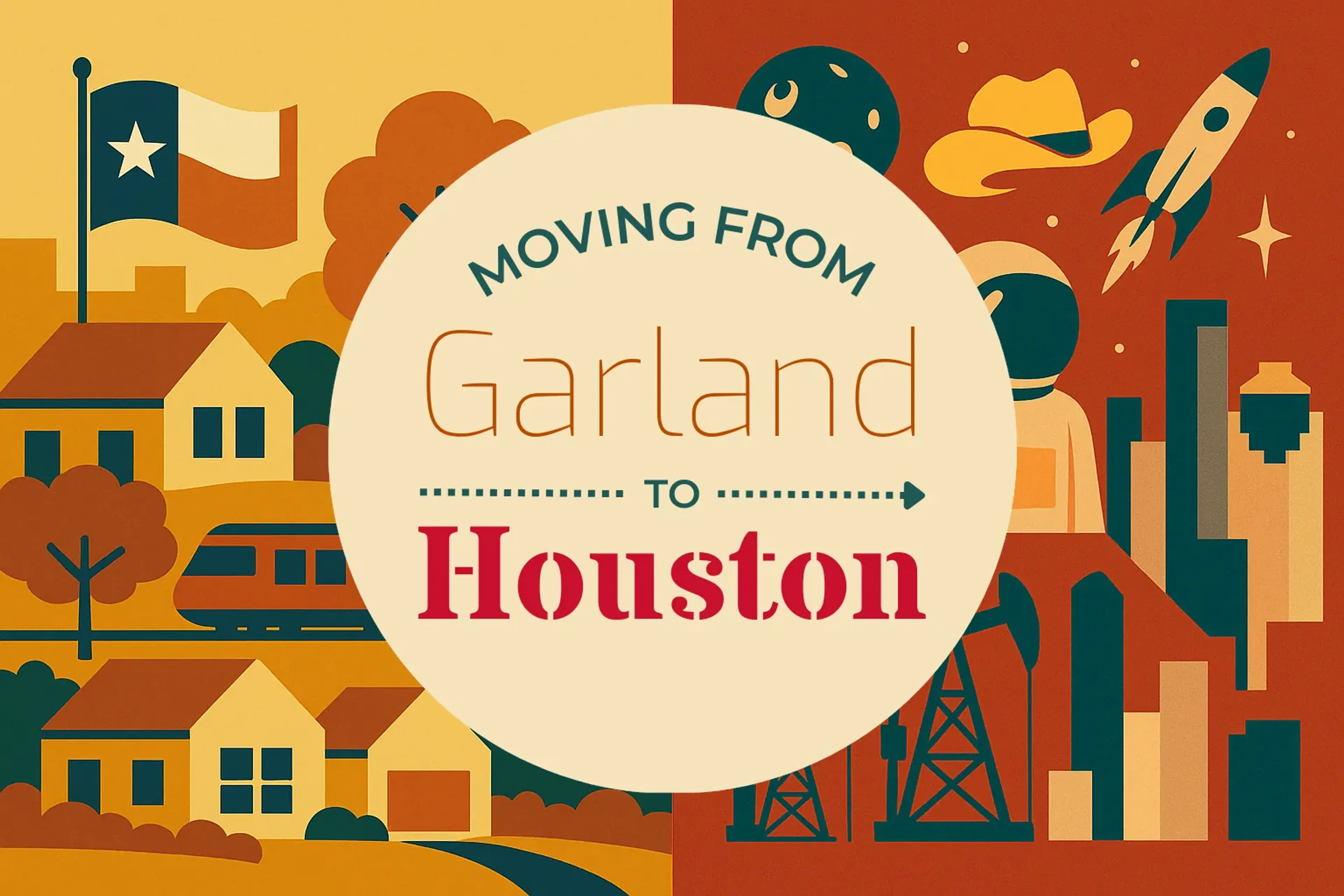 Side-by-side comparison of Garland to Houston moving companies