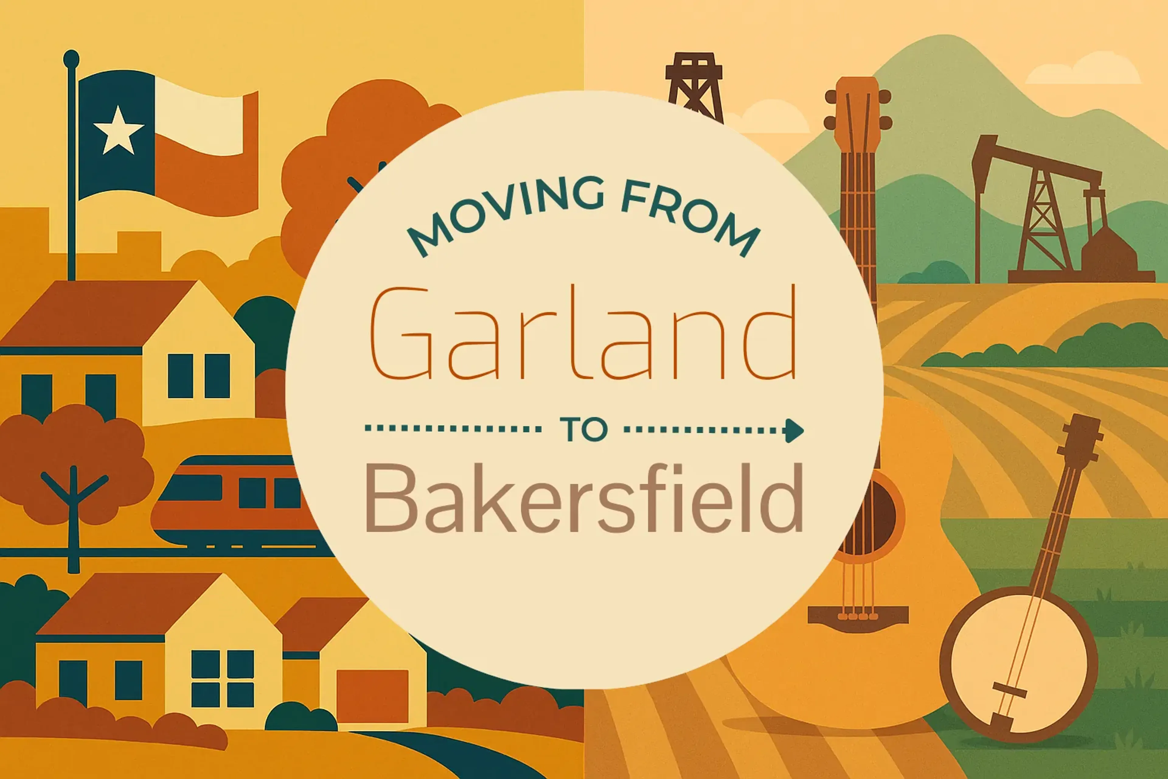Side-by-side comparison of Garland to Bakersfield moving companies