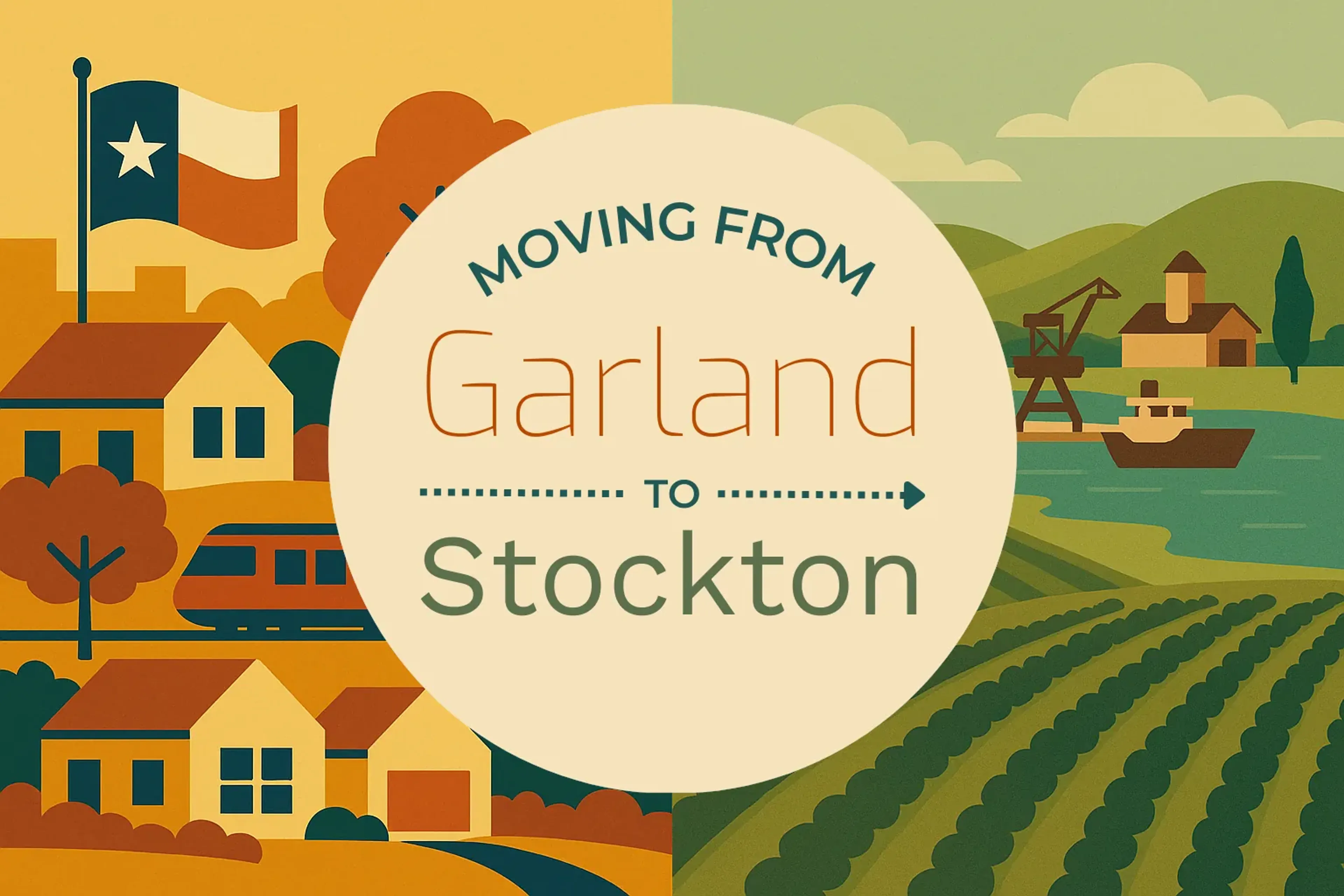 Side-by-side comparison of Garland to Stockton moving companies