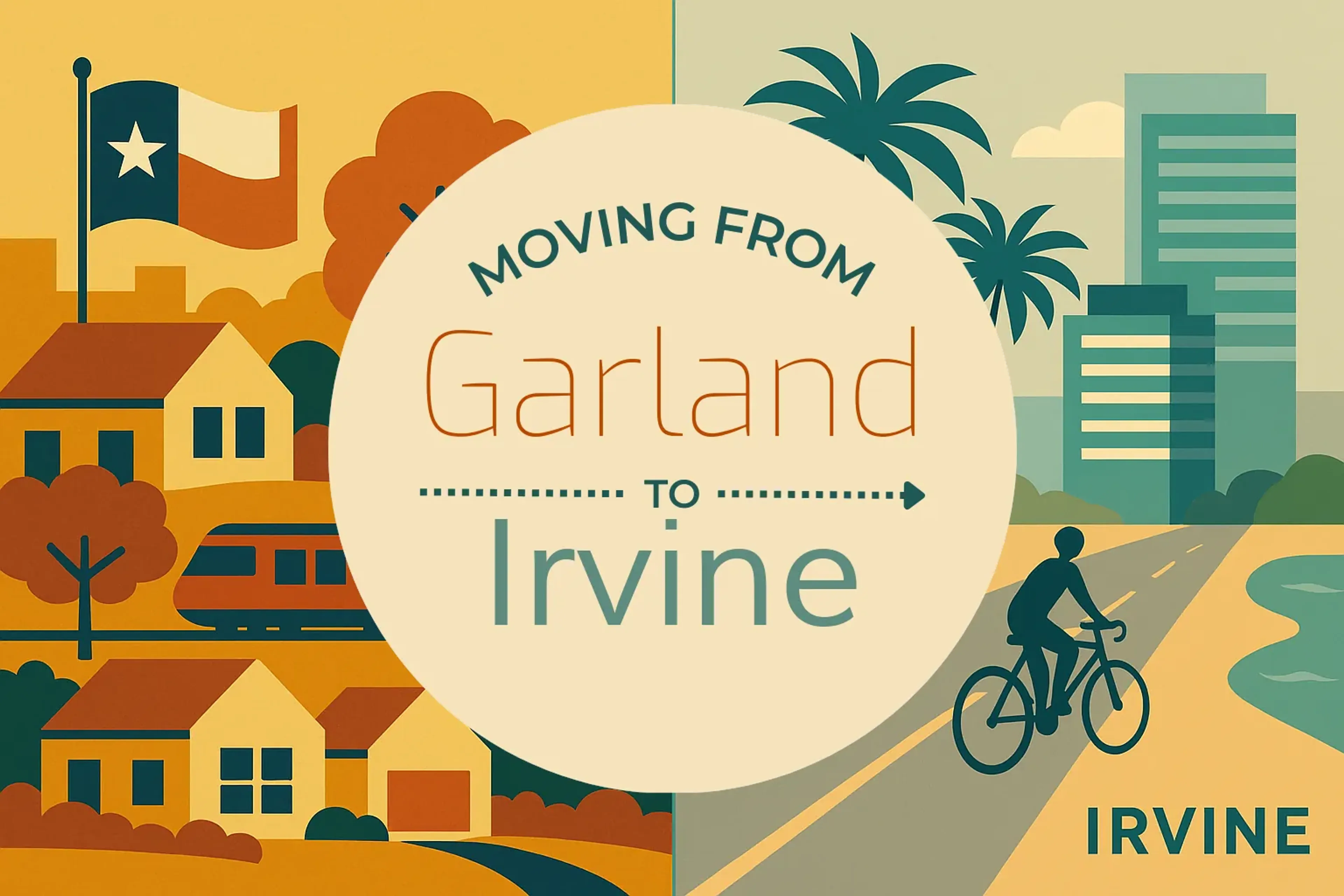 Side-by-side comparison of Garland to Irvine moving companies