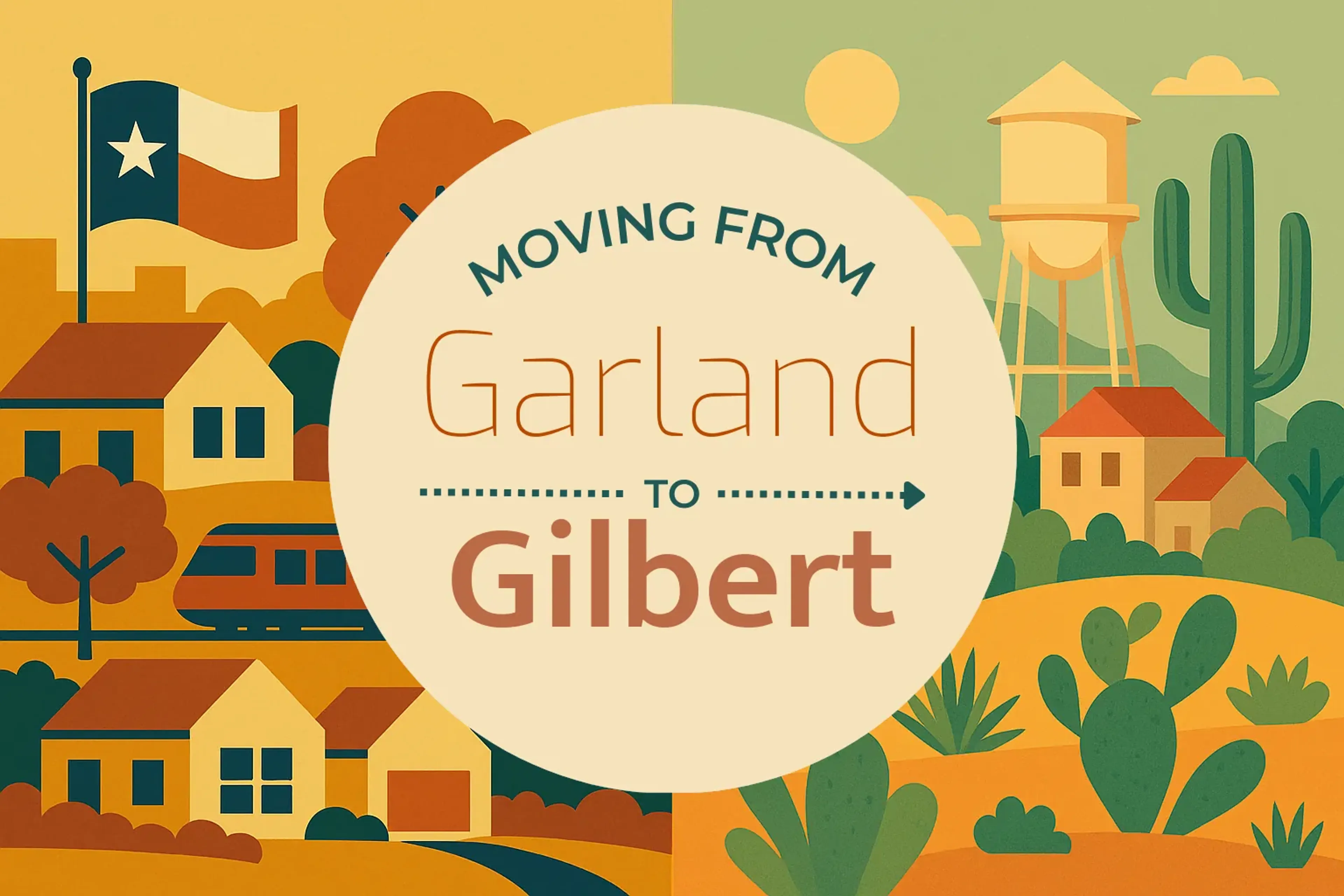 Side-by-side comparison of Garland to Gilbert moving companies