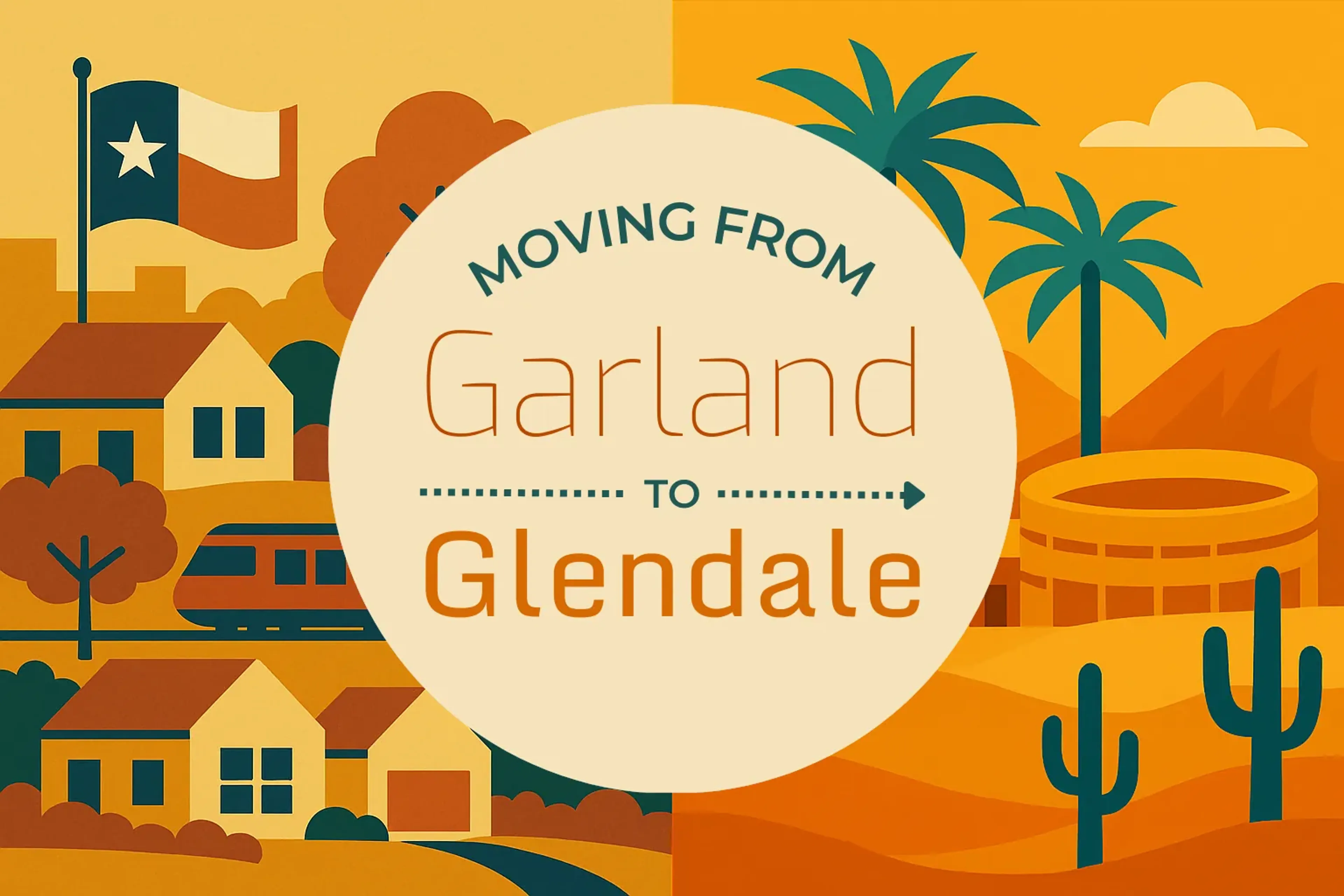 Side-by-side comparison of Garland to Glendale moving companies