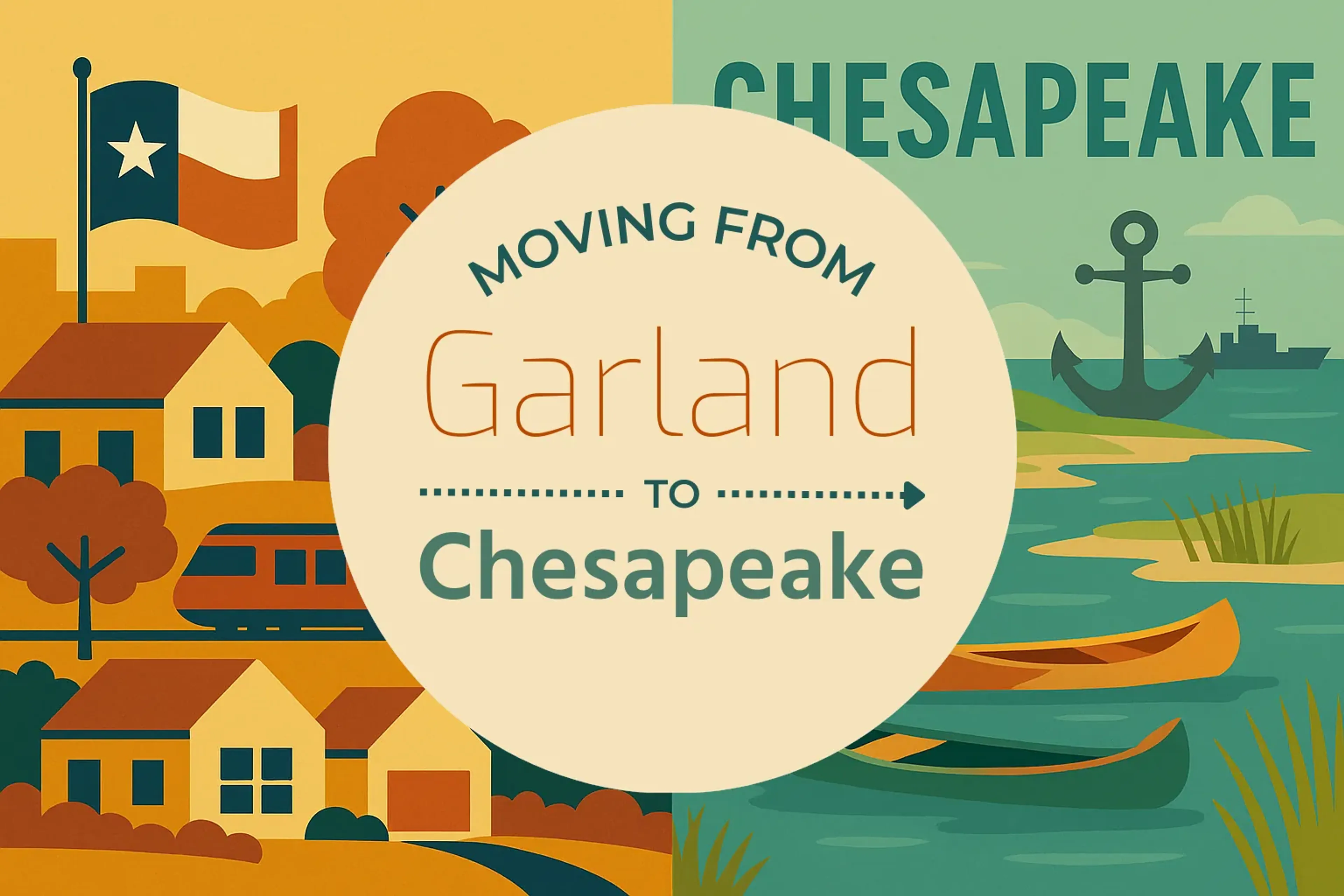 Side-by-side comparison of Garland to Chesapeake moving companies