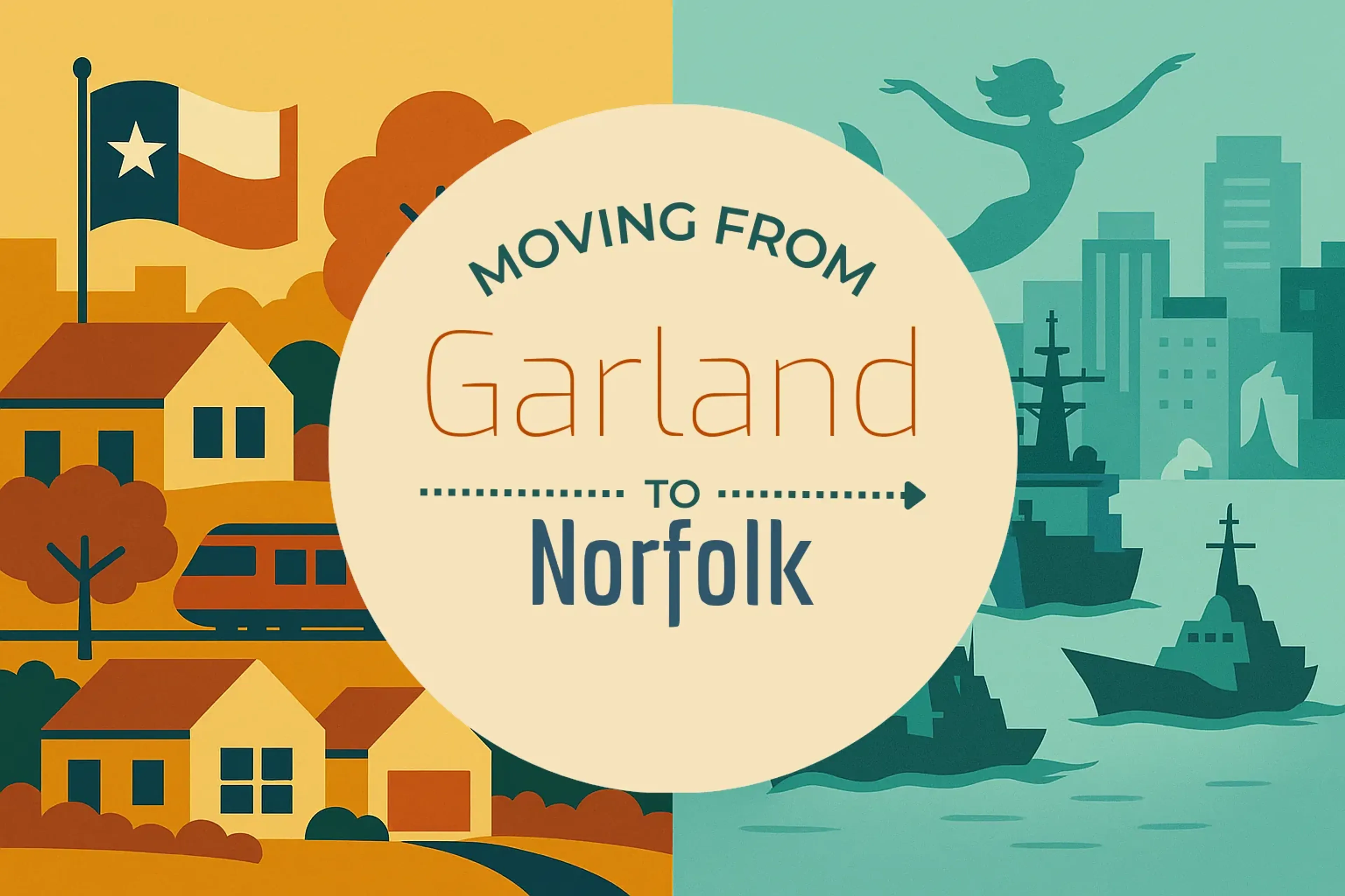 Side-by-side comparison of Garland to Norfolk moving companies