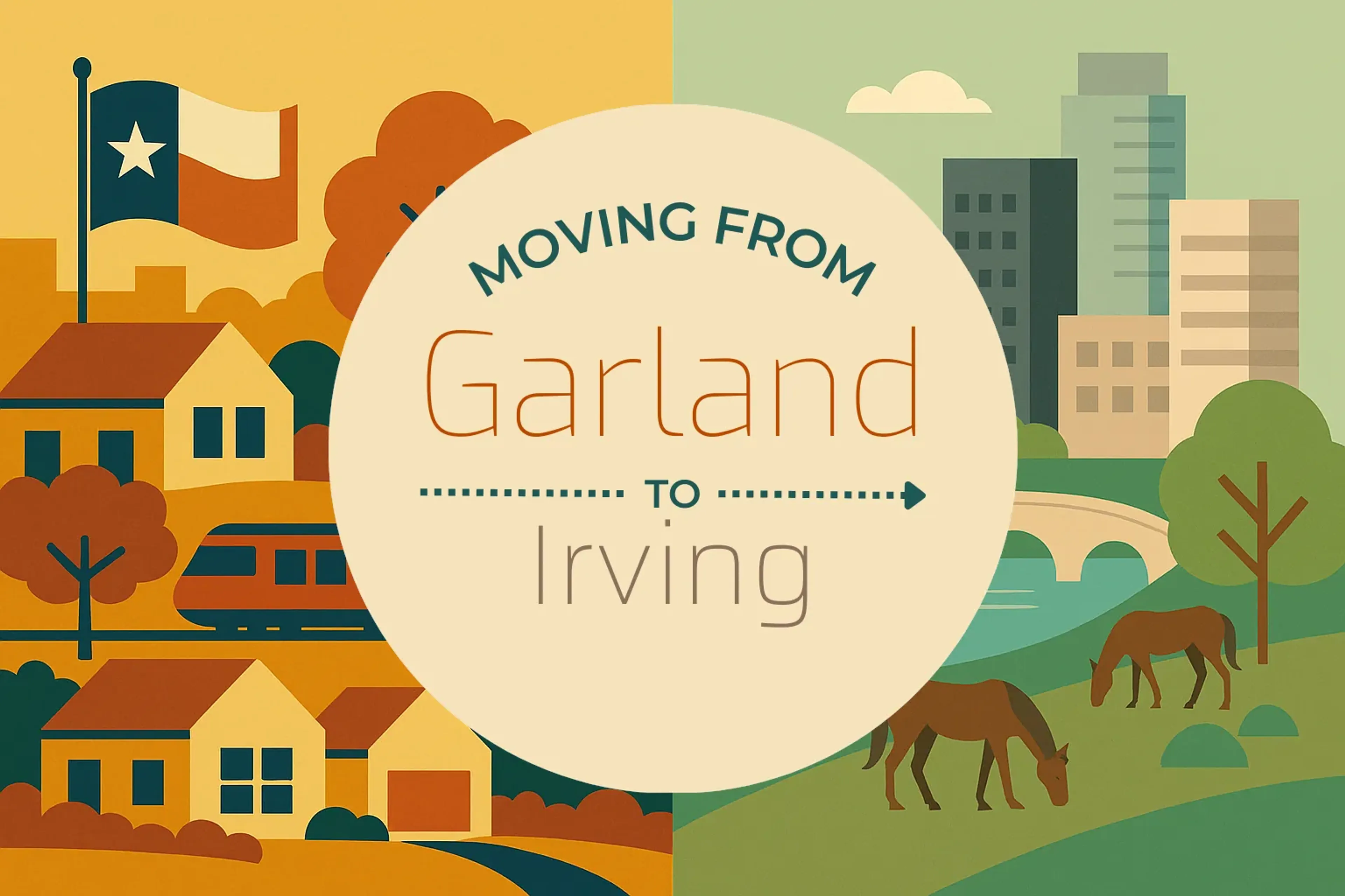 Side-by-side comparison of Garland to Irving moving companies