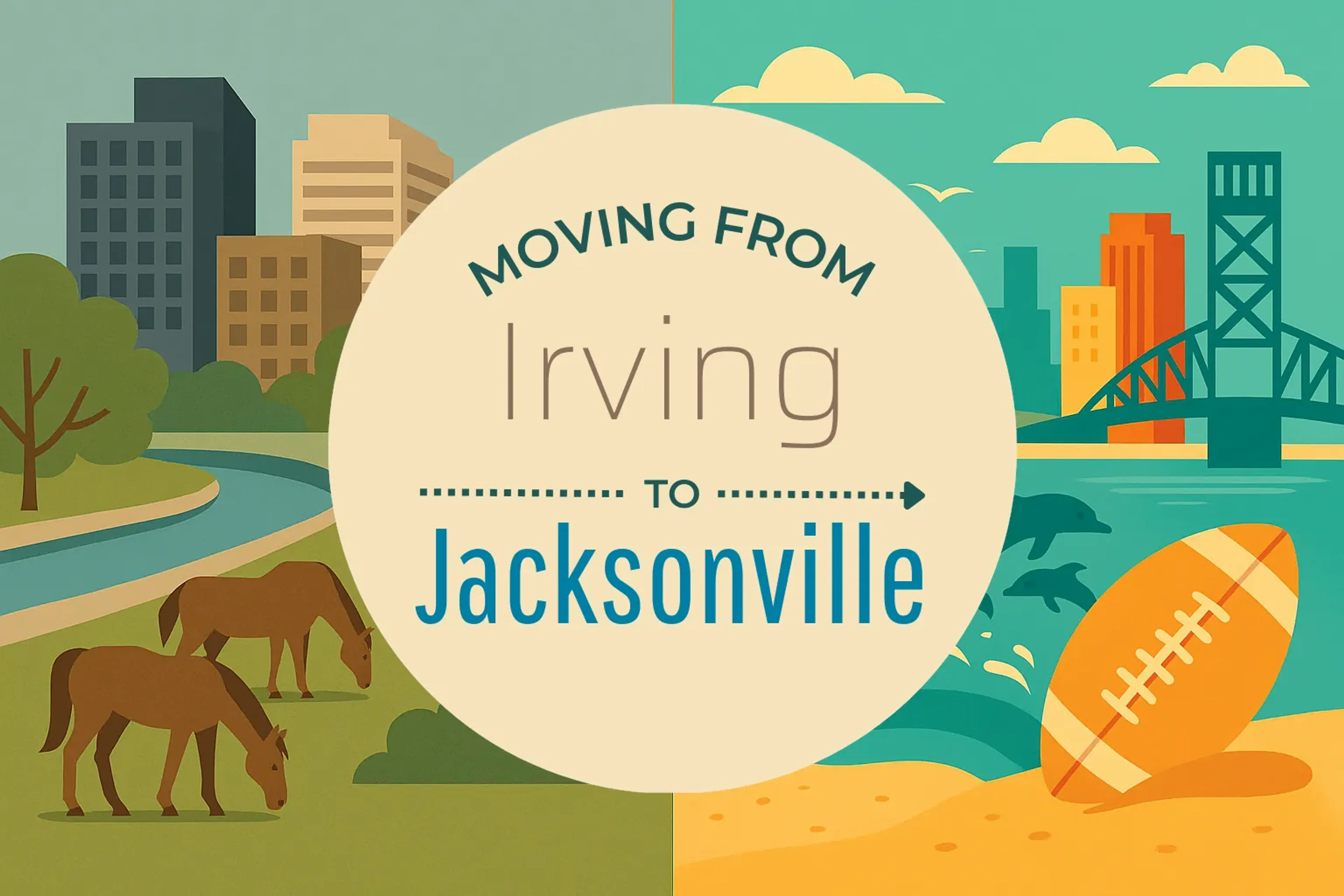 Side-by-side comparison of Irving to Jacksonville moving companies