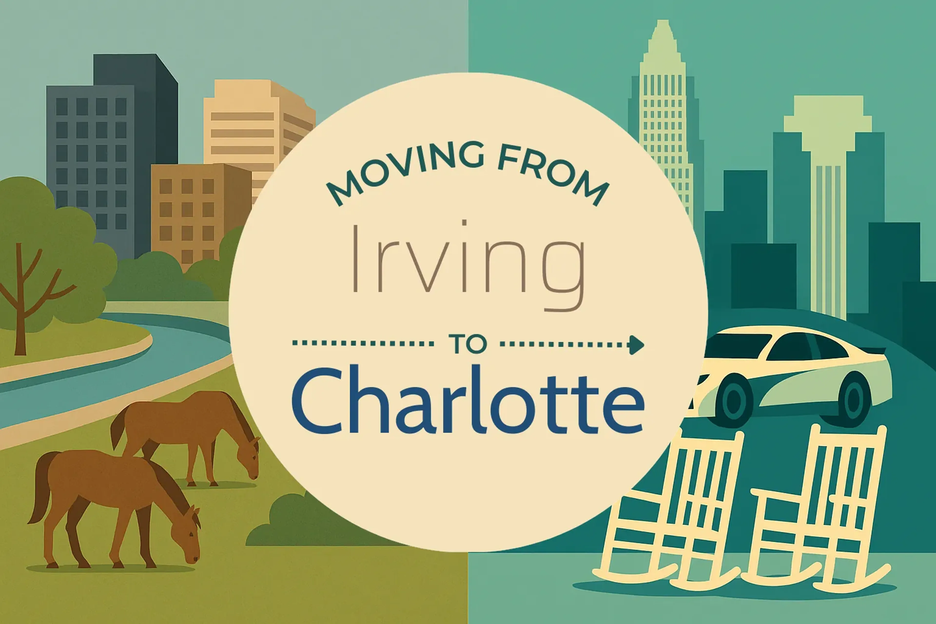 Side-by-side comparison of Irving to Charlotte moving companies