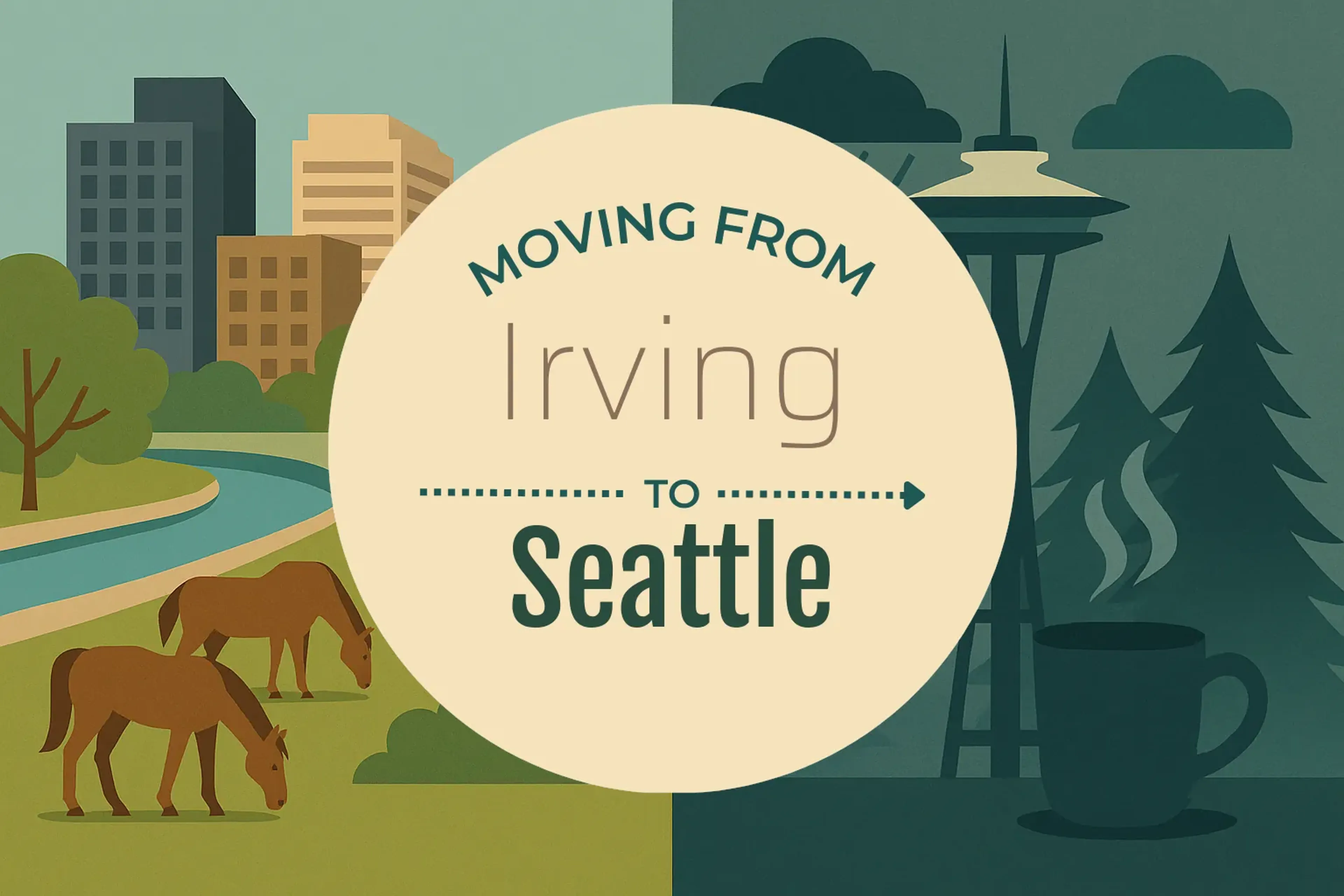 Side-by-side comparison of Irving to Seattle moving companies