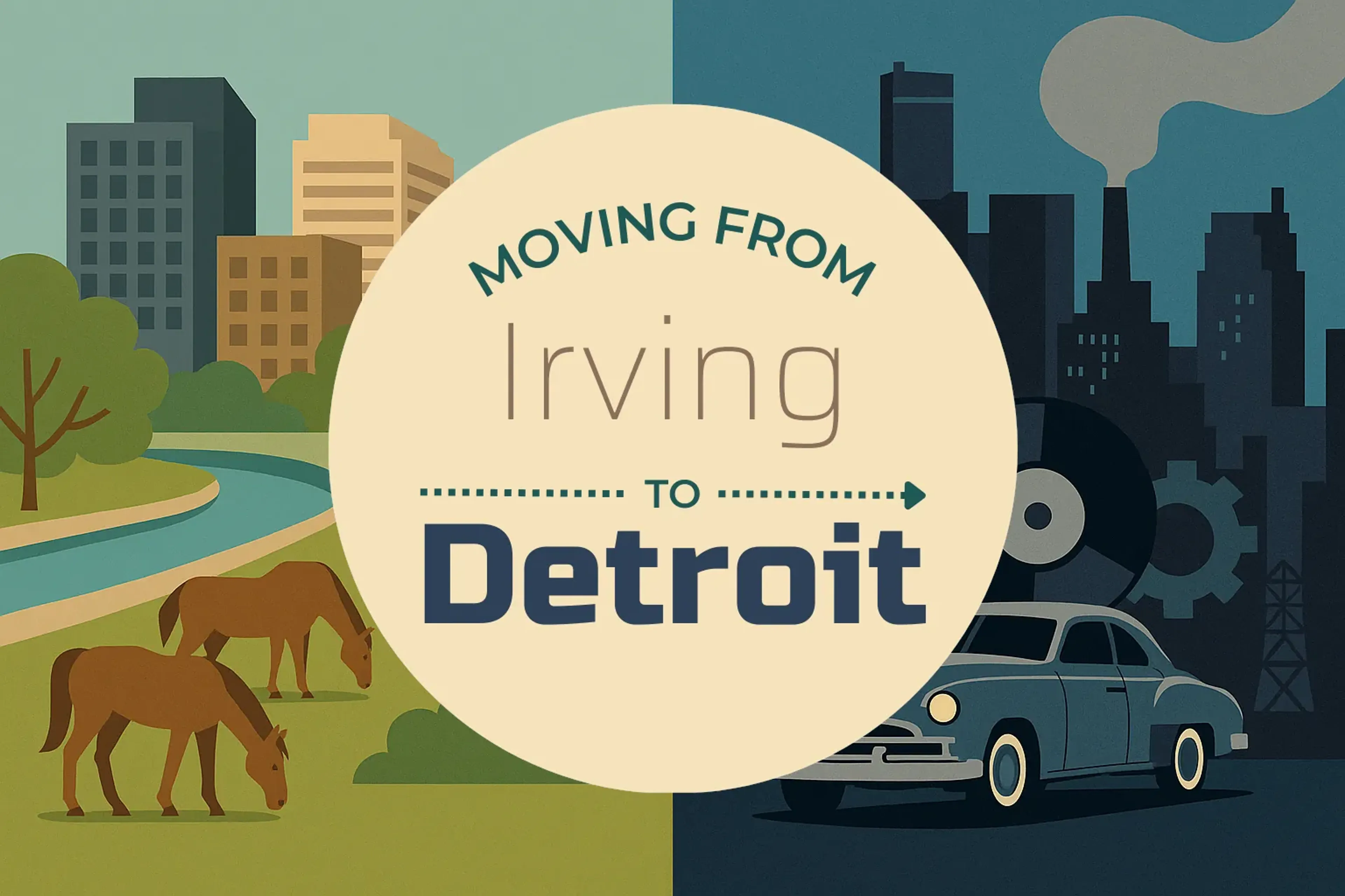 Side-by-side comparison of Irving to Detroit moving companies