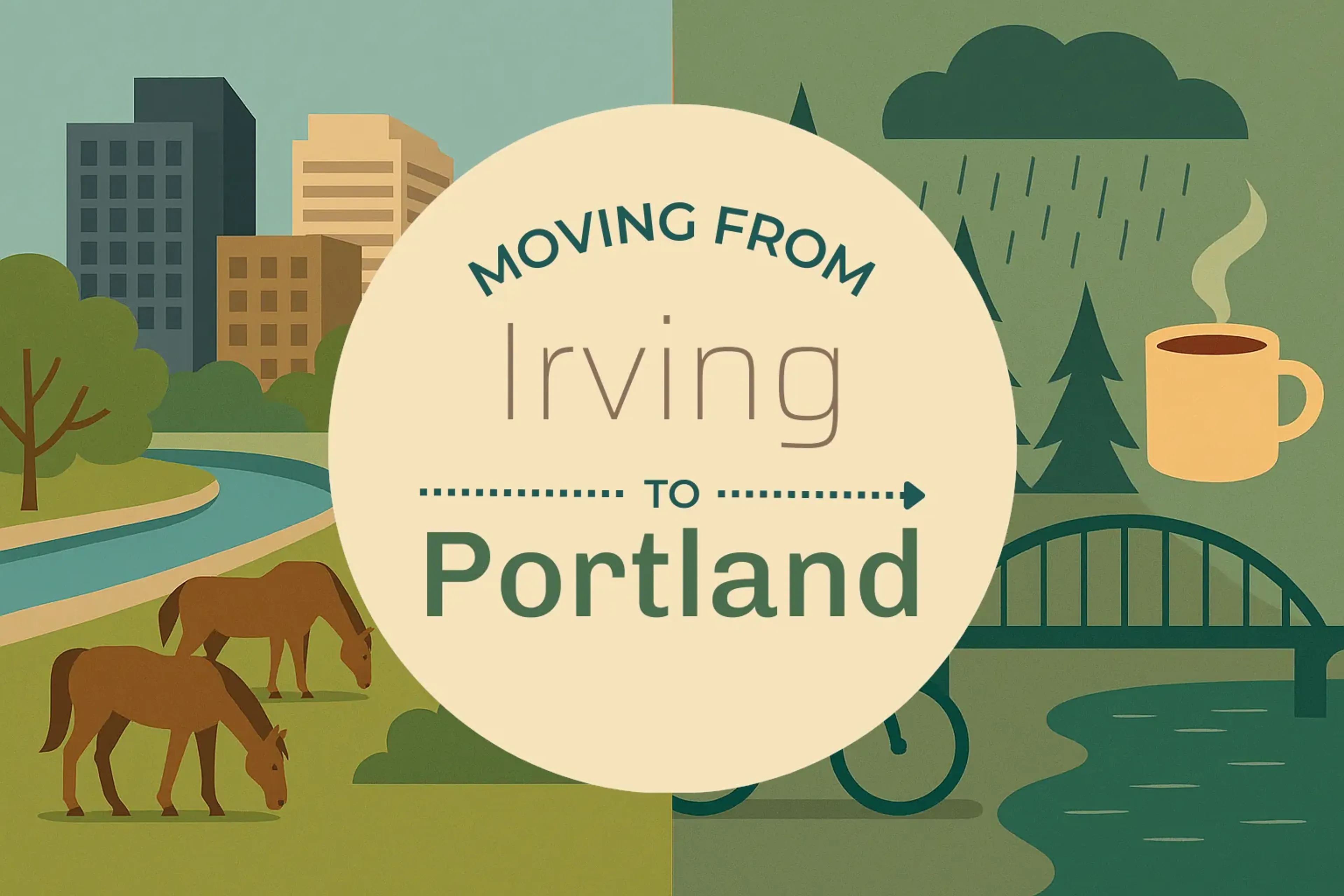 Side-by-side comparison of Irving to Portland moving companies