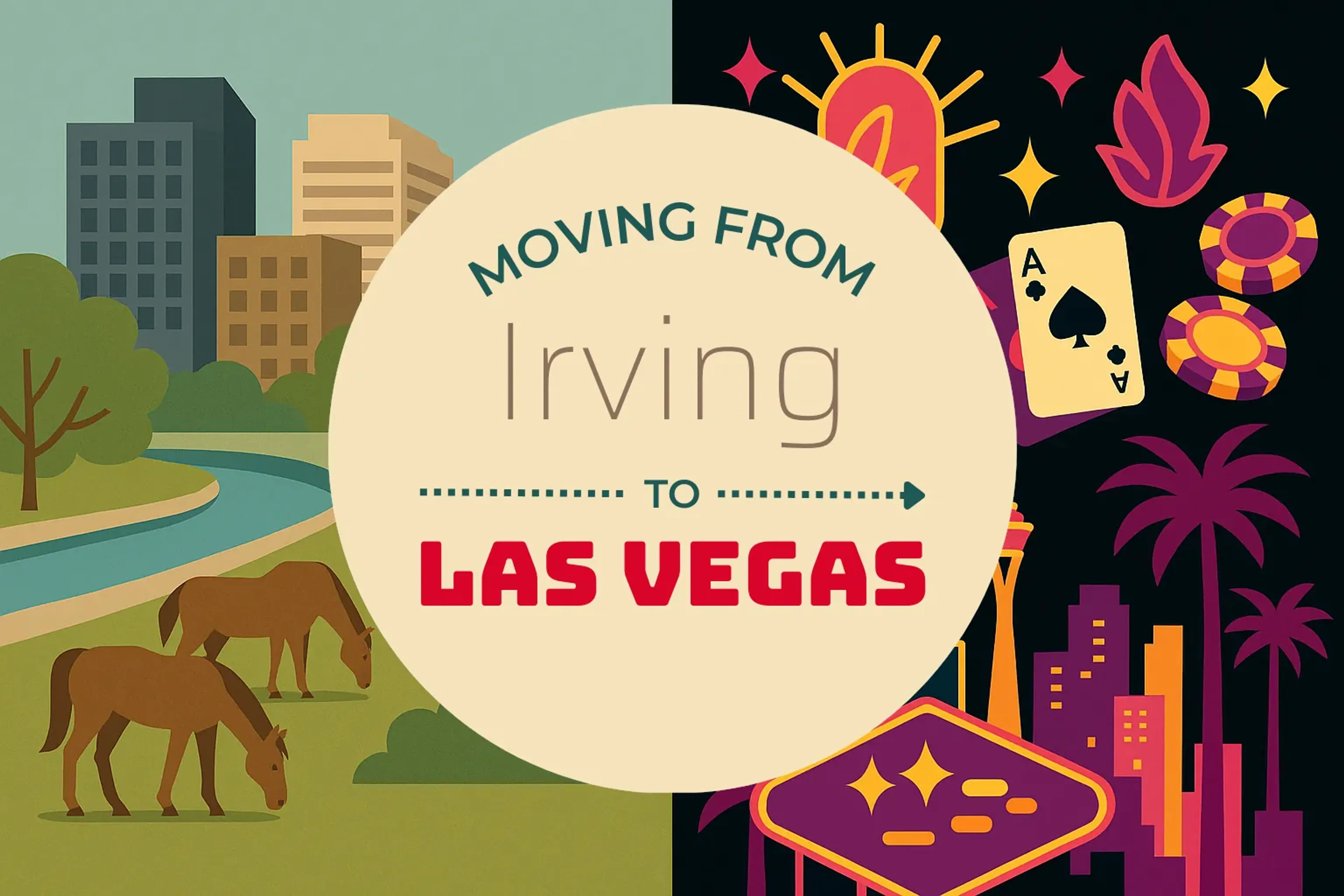 Side-by-side comparison of Irving to Las Vegas moving companies