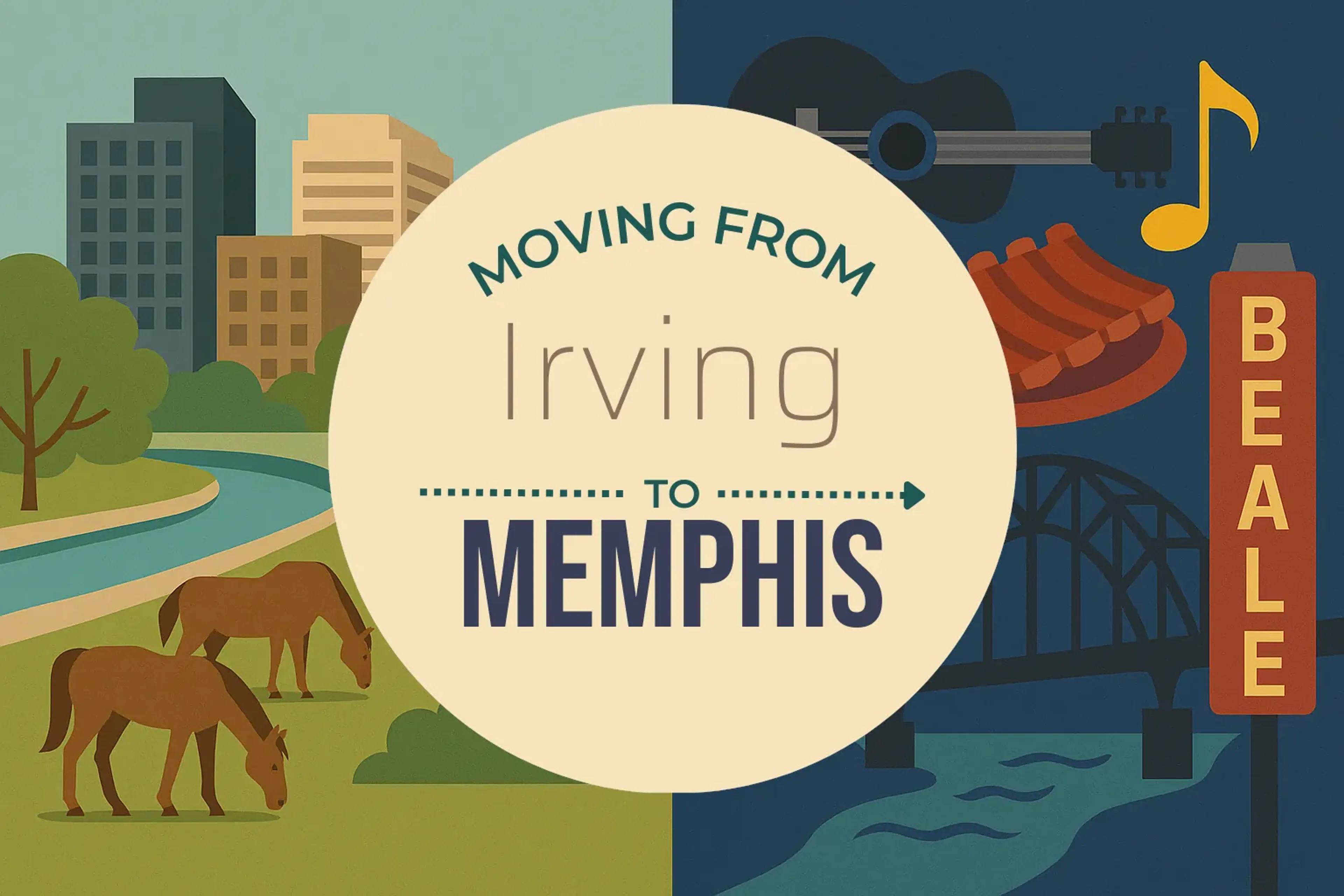Side-by-side comparison of Irving to Memphis moving companies