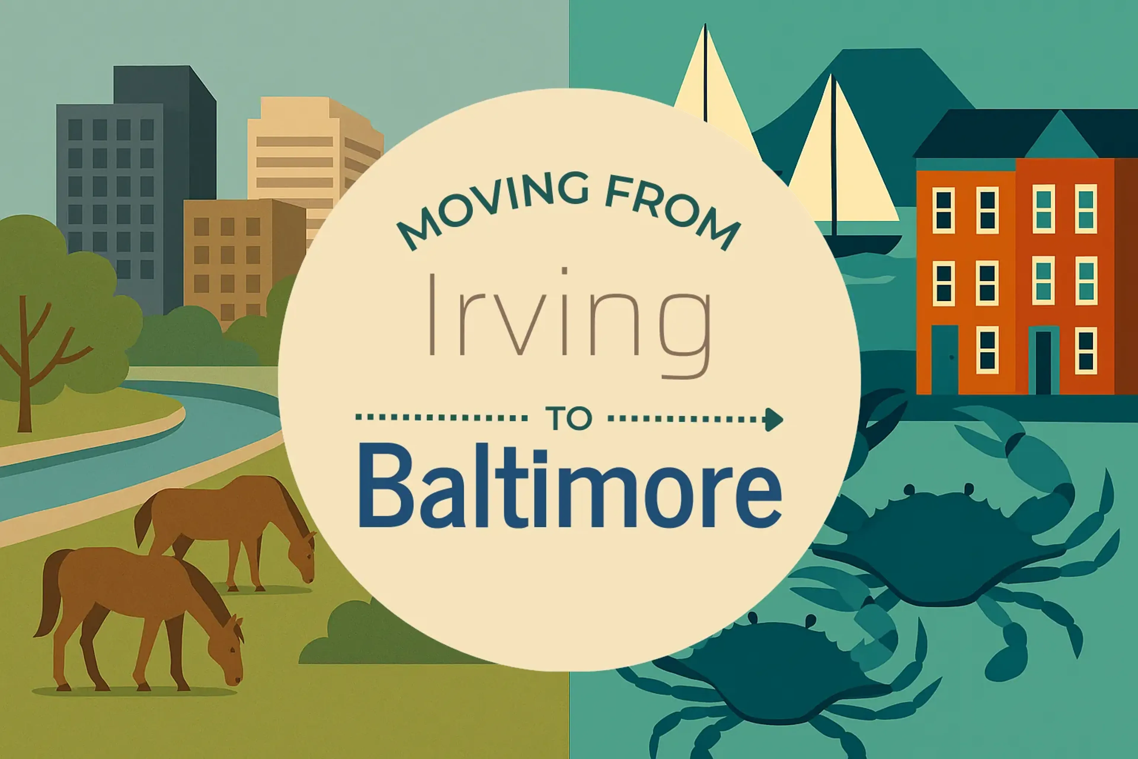 Side-by-side comparison of Irving to Baltimore moving companies