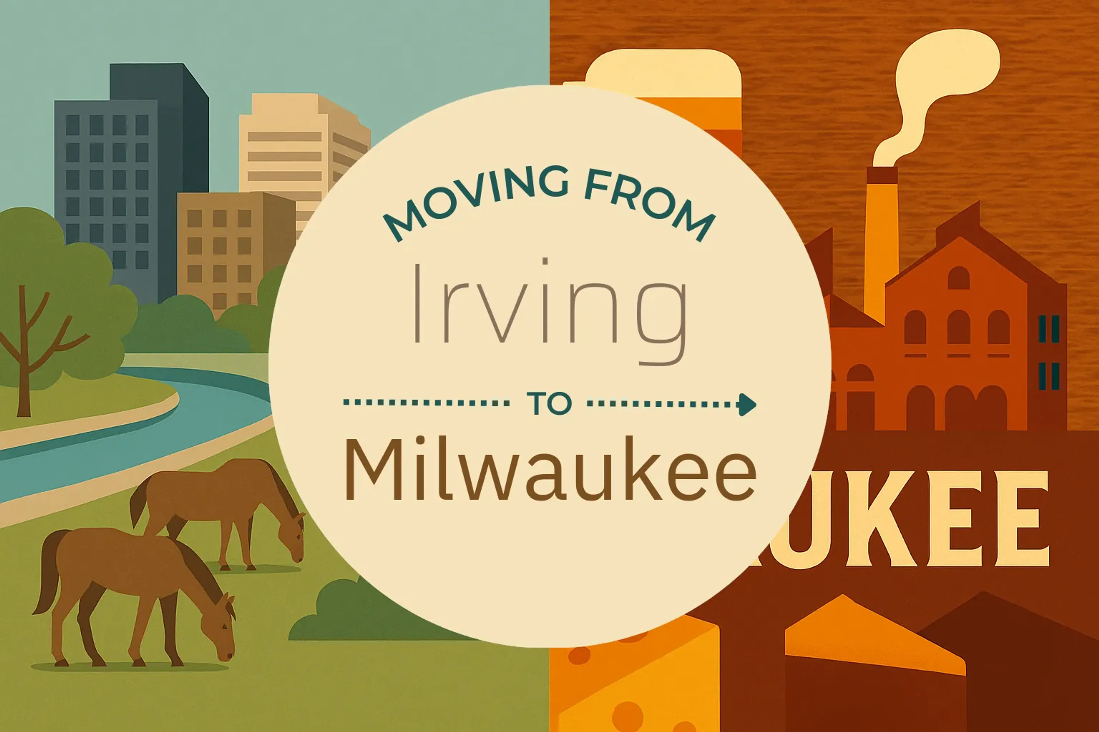 Side-by-side comparison of Irving to Milwaukee moving companies