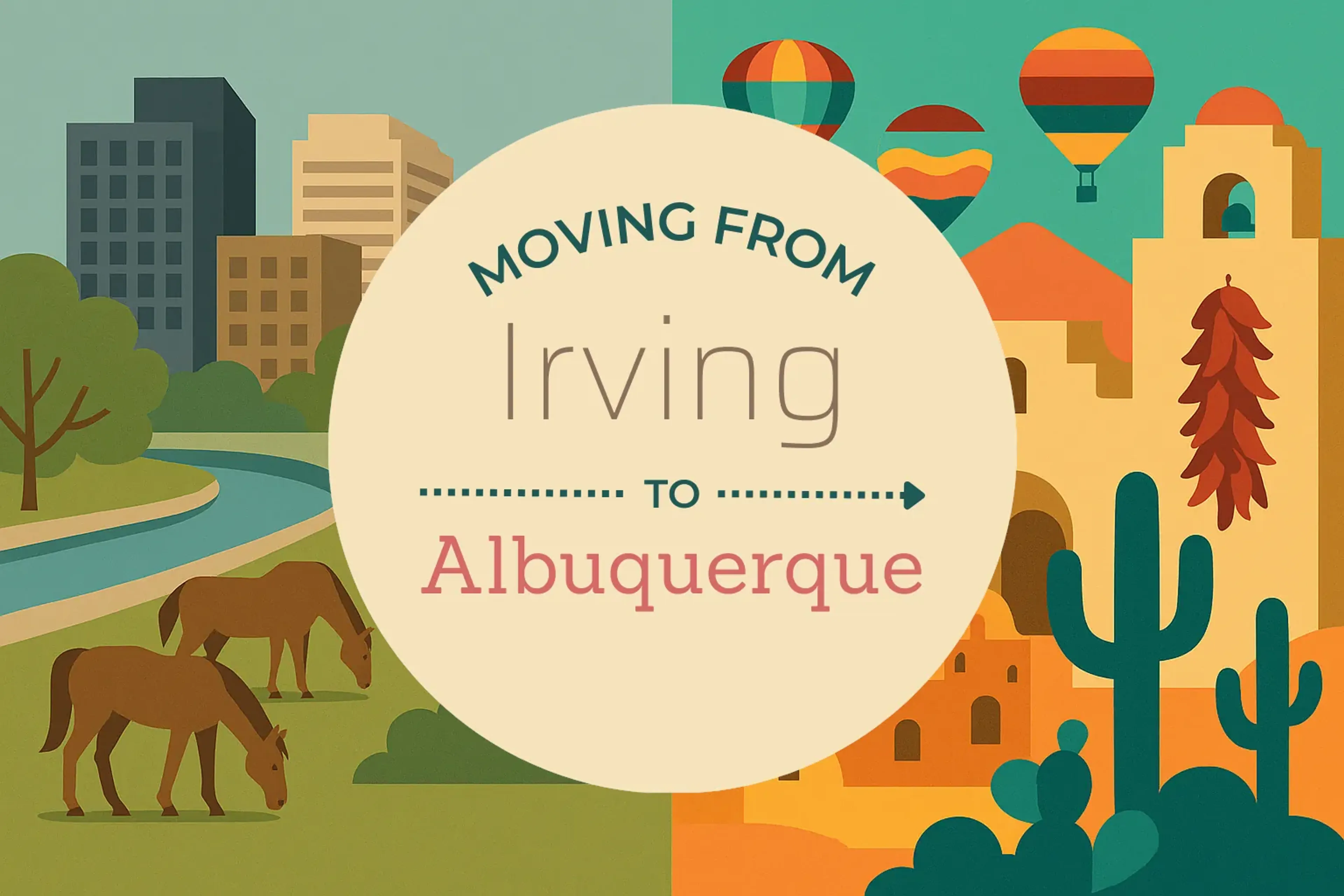 Side-by-side comparison of Irving to Albuquerque moving companies