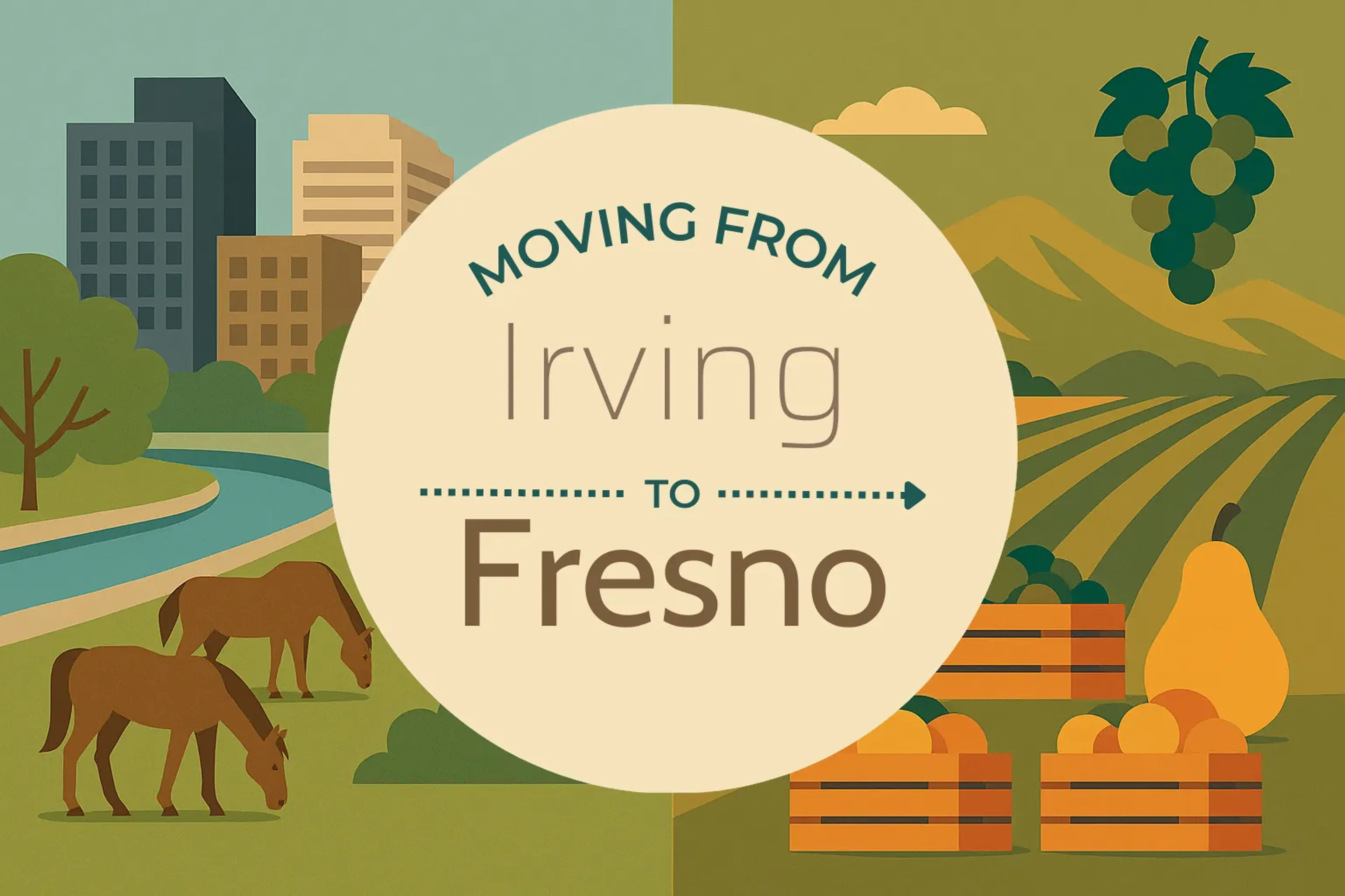 Side-by-side comparison of Irving to Fresno moving companies