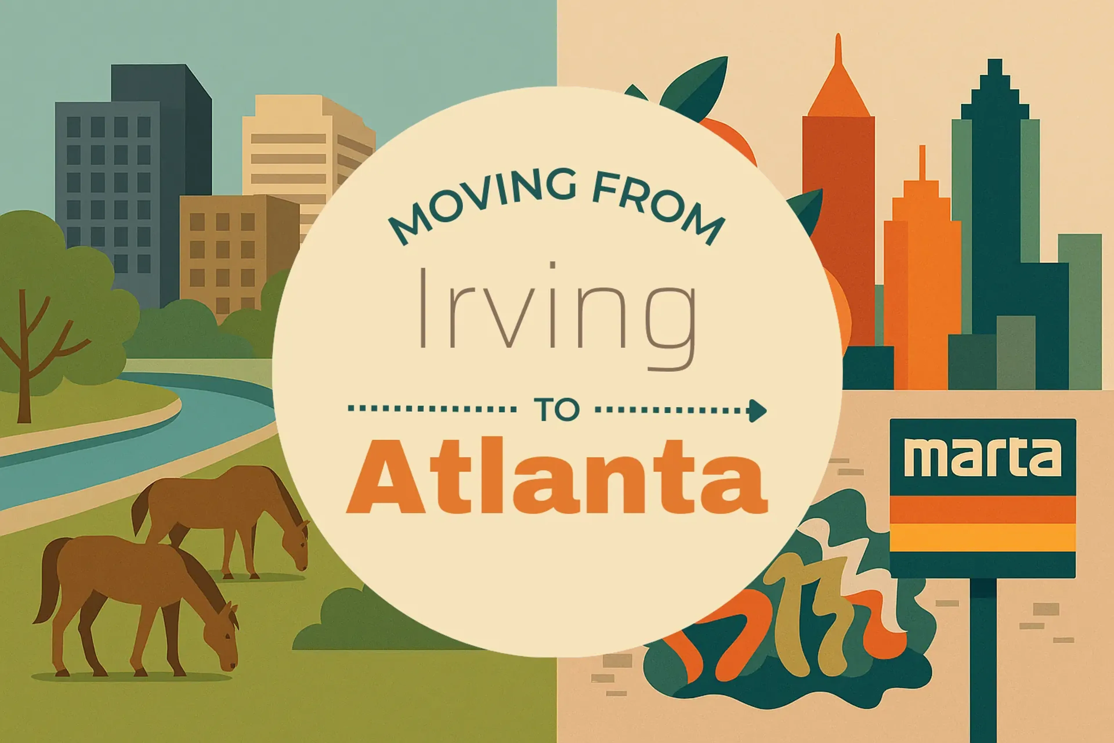 Side-by-side comparison of Irving to Atlanta moving companies