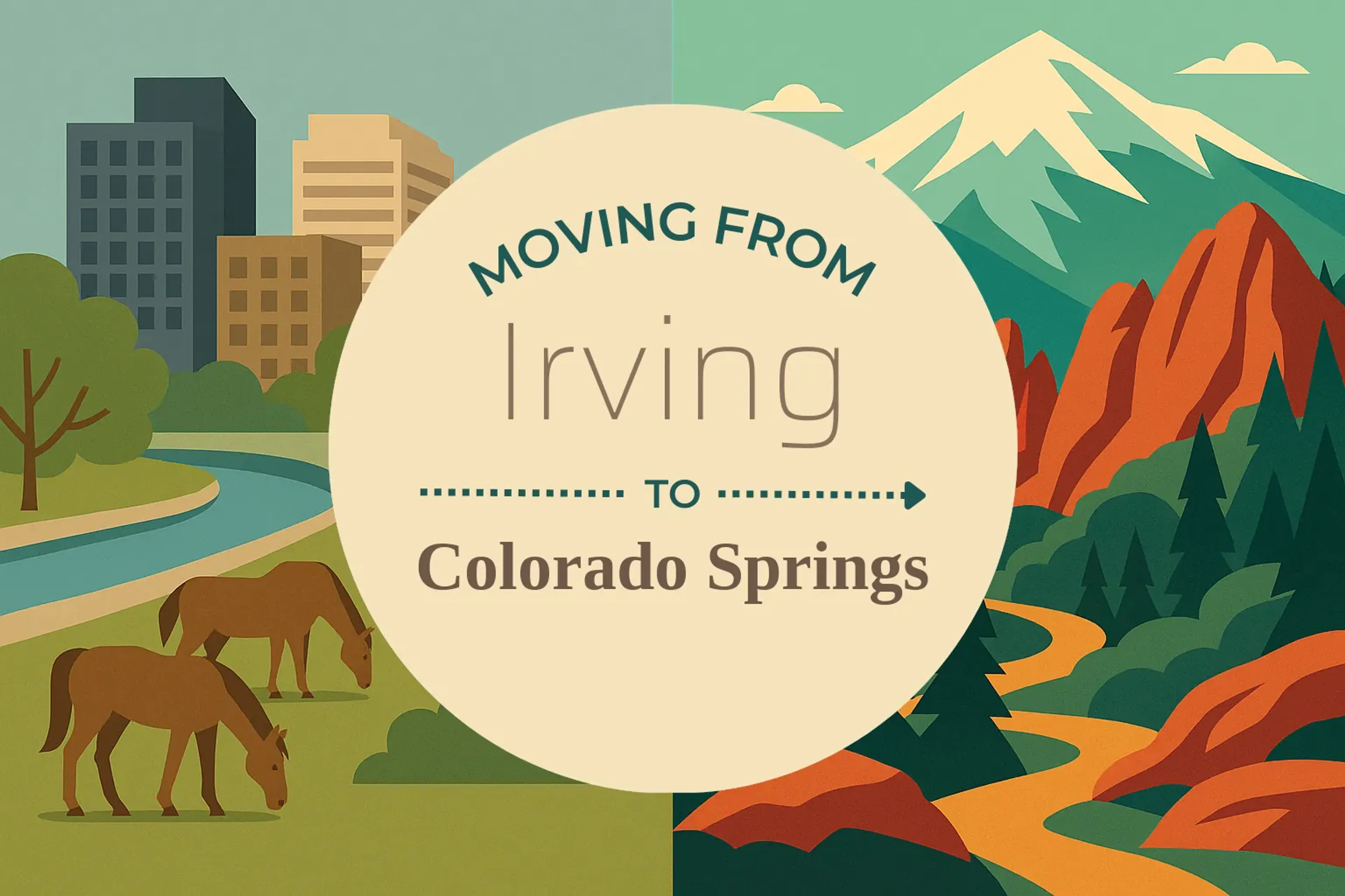 Side-by-side comparison of Irving to Colorado Springs moving companies