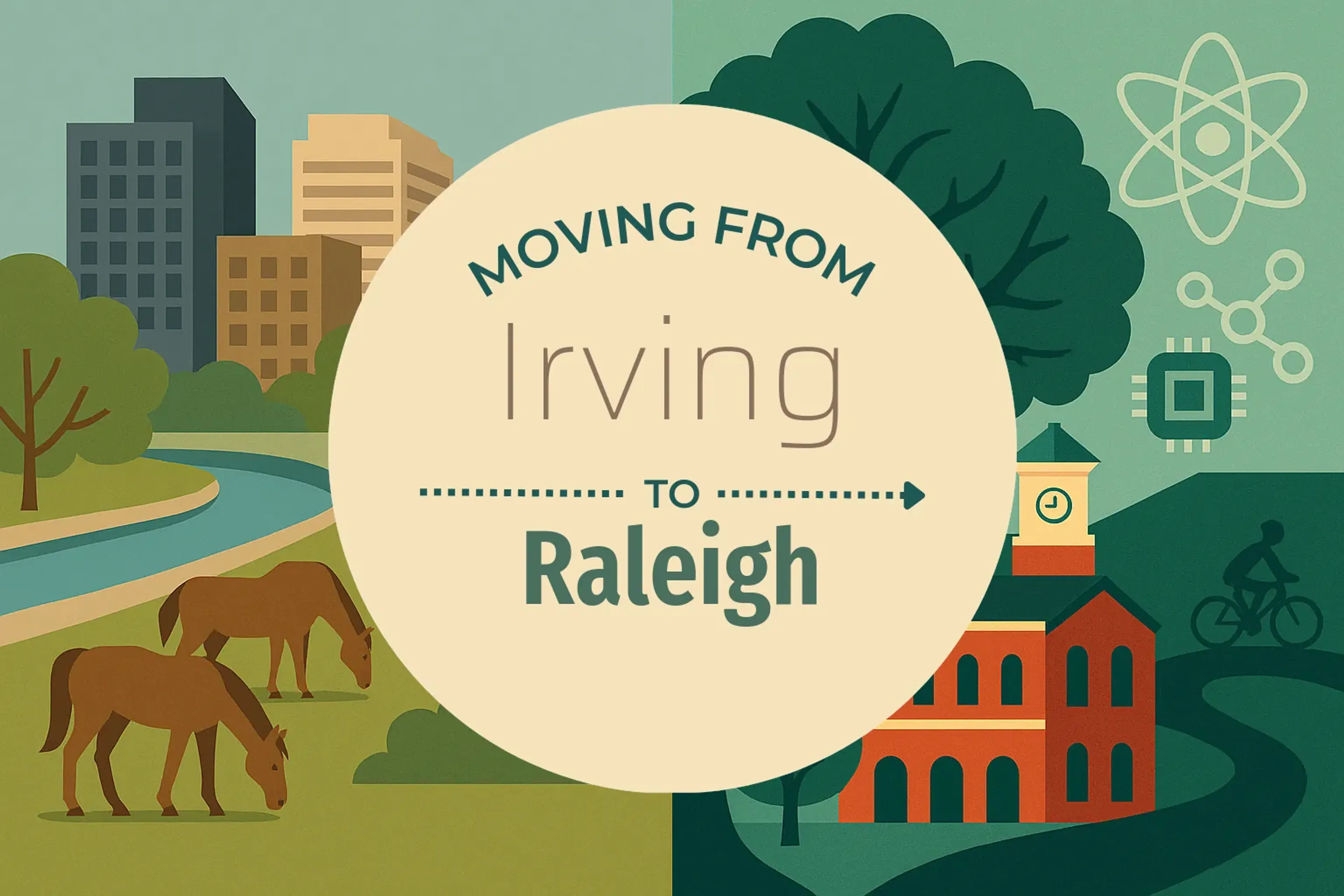 Side-by-side comparison of Irving to Raleigh moving companies