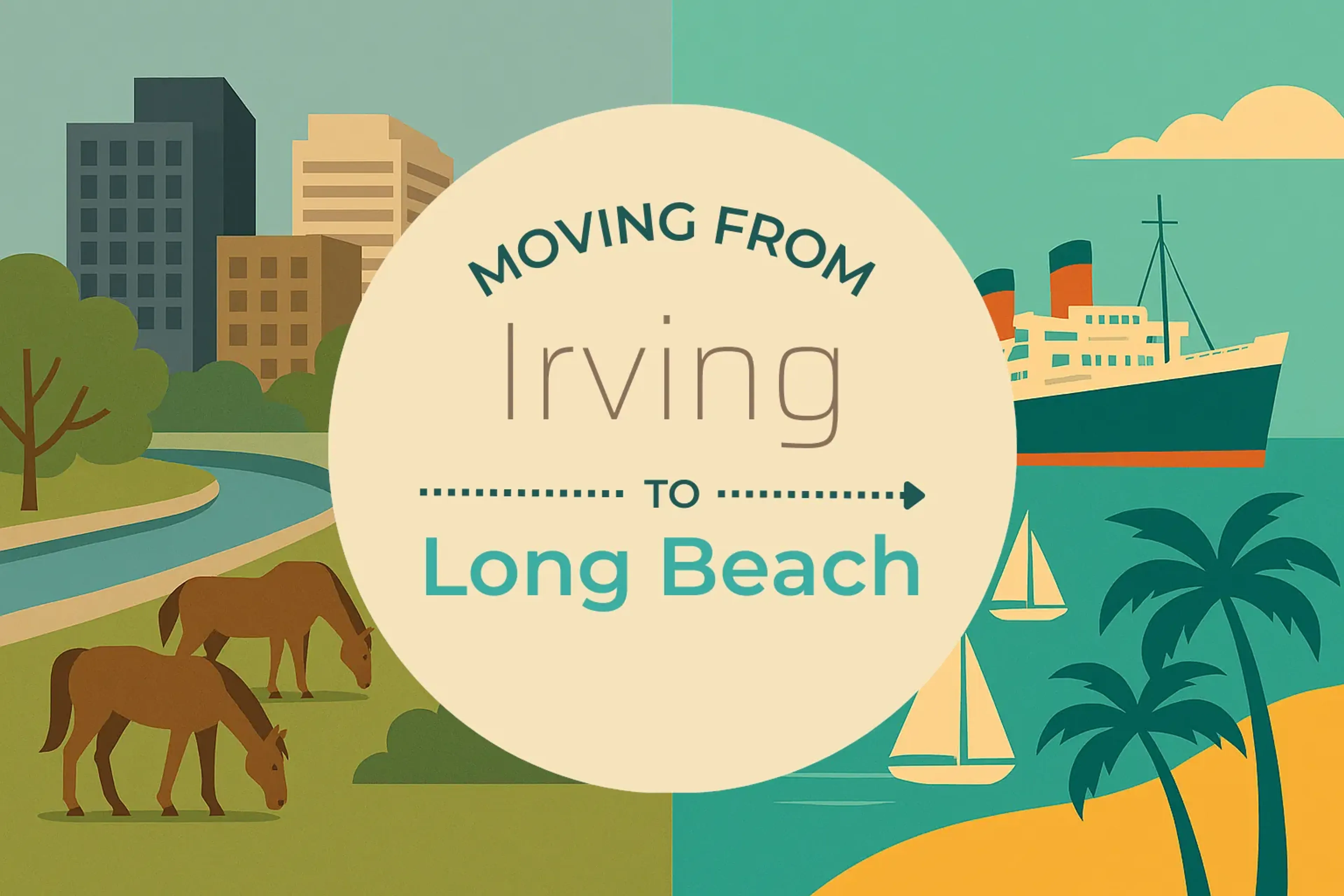 Side-by-side comparison of Irving to Long Beach moving companies