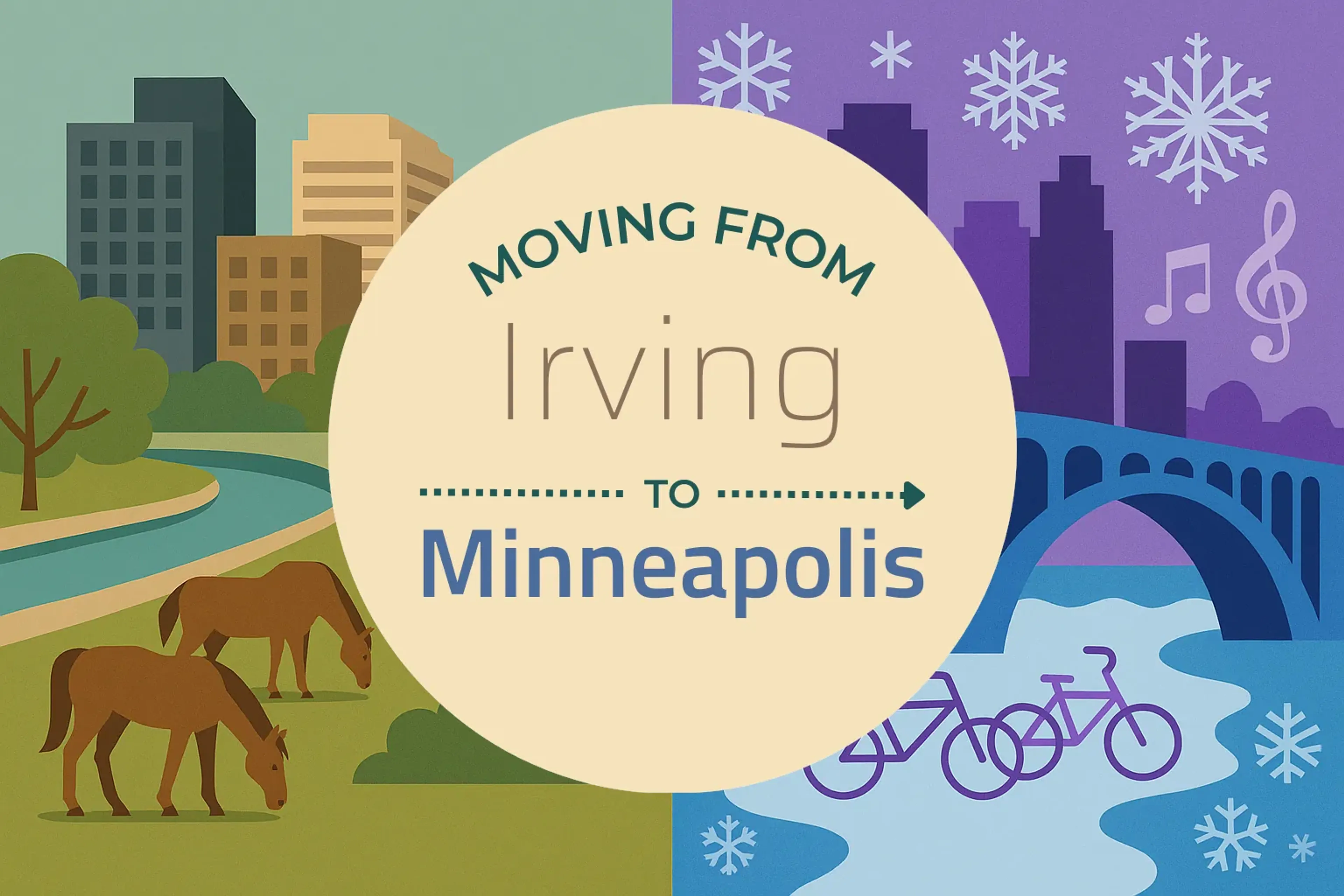 Side-by-side comparison of Irving to Minneapolis moving companies