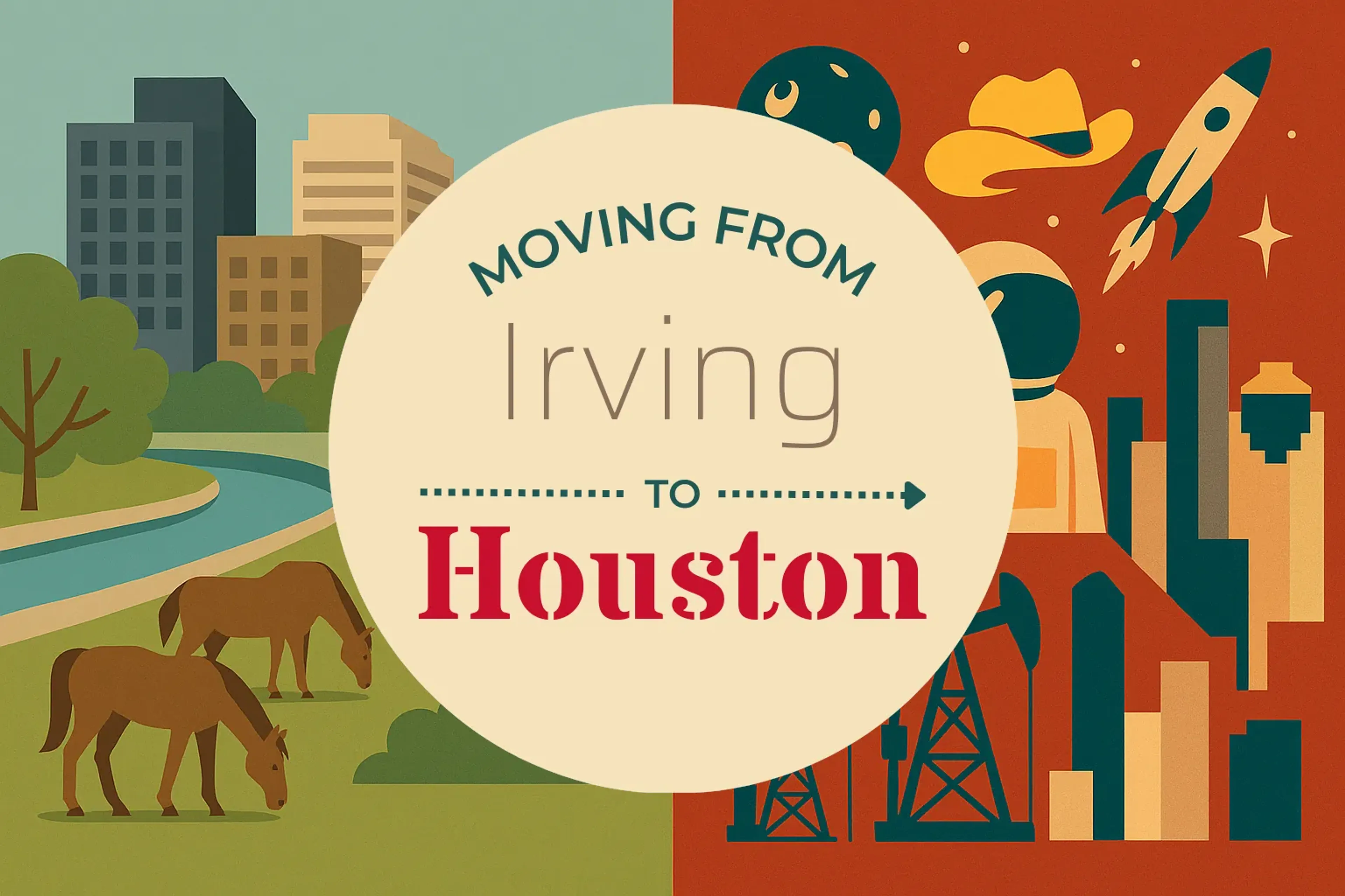 Side-by-side comparison of Irving to Houston moving companies