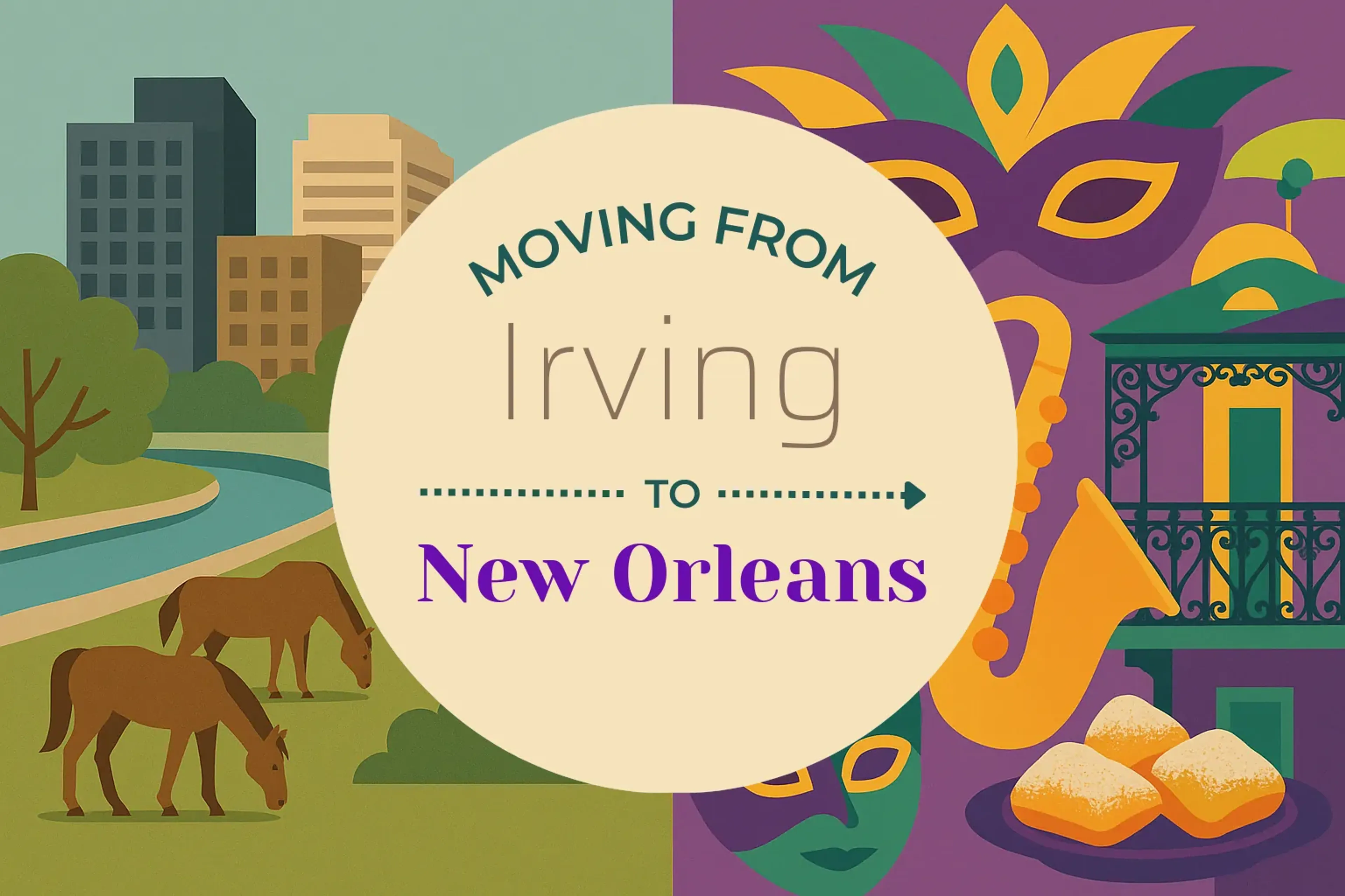 Side-by-side comparison of Irving to New Orleans moving companies