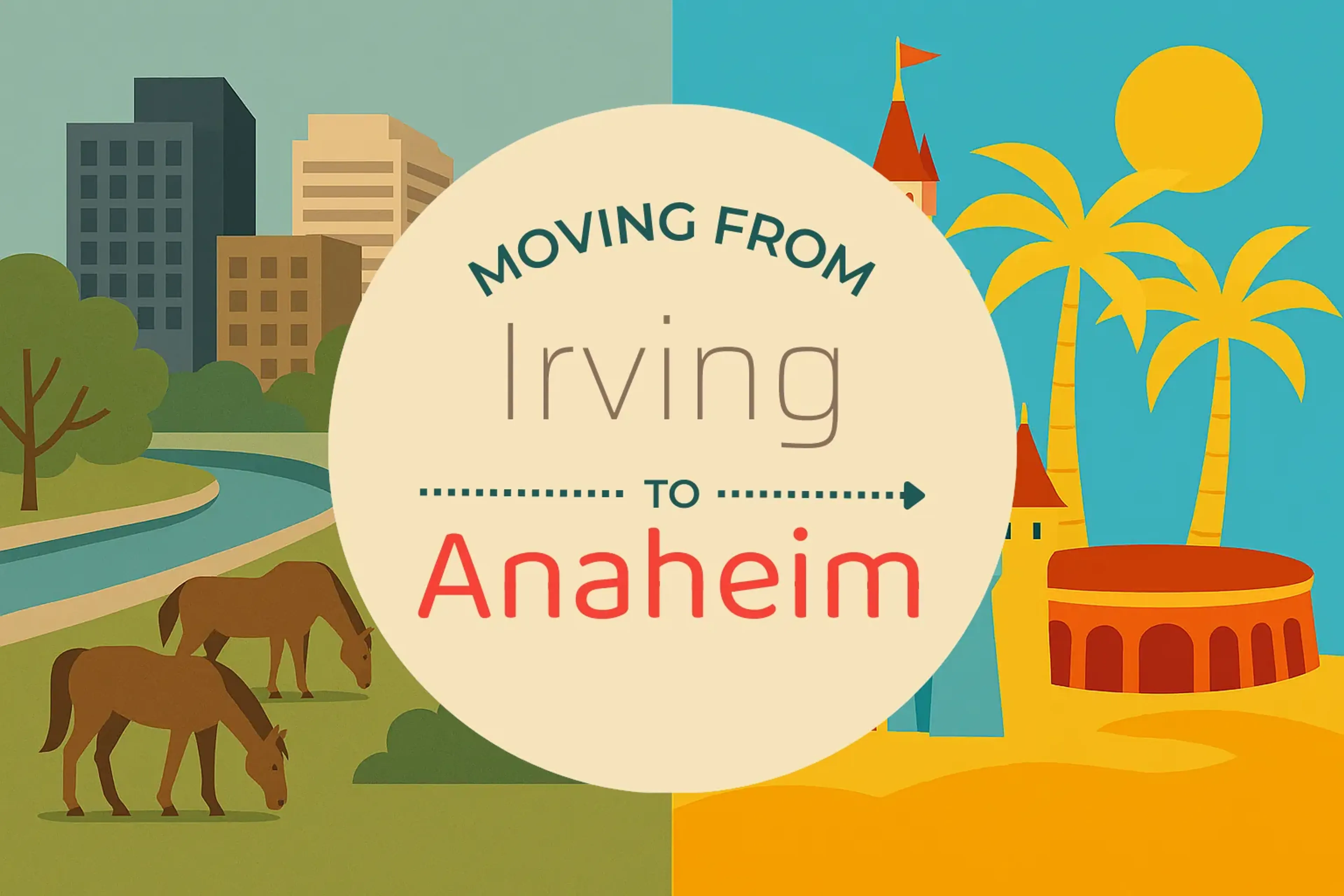 Side-by-side comparison of Irving to Anaheim moving companies