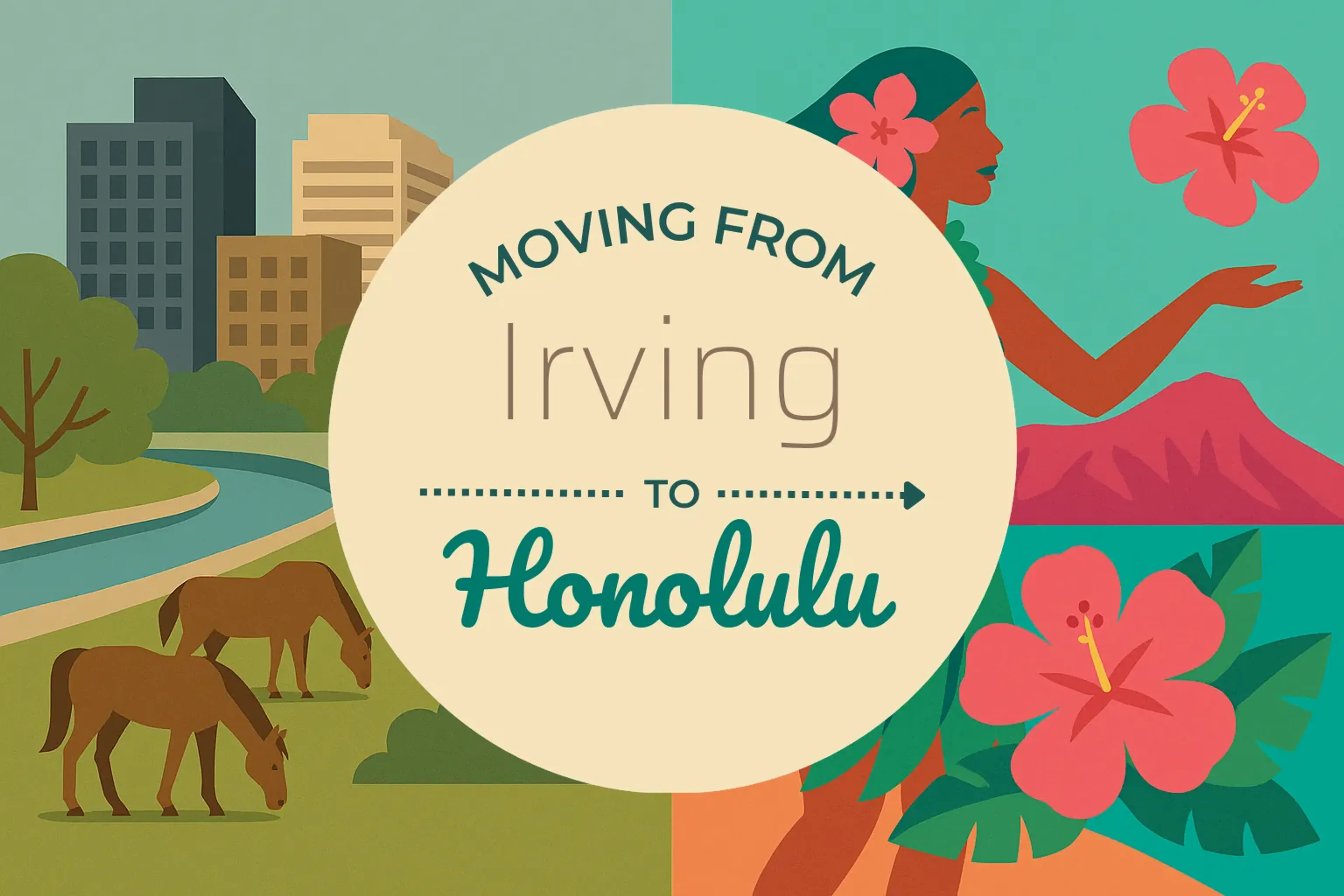 Side-by-side comparison of Irving to Honolulu moving companies