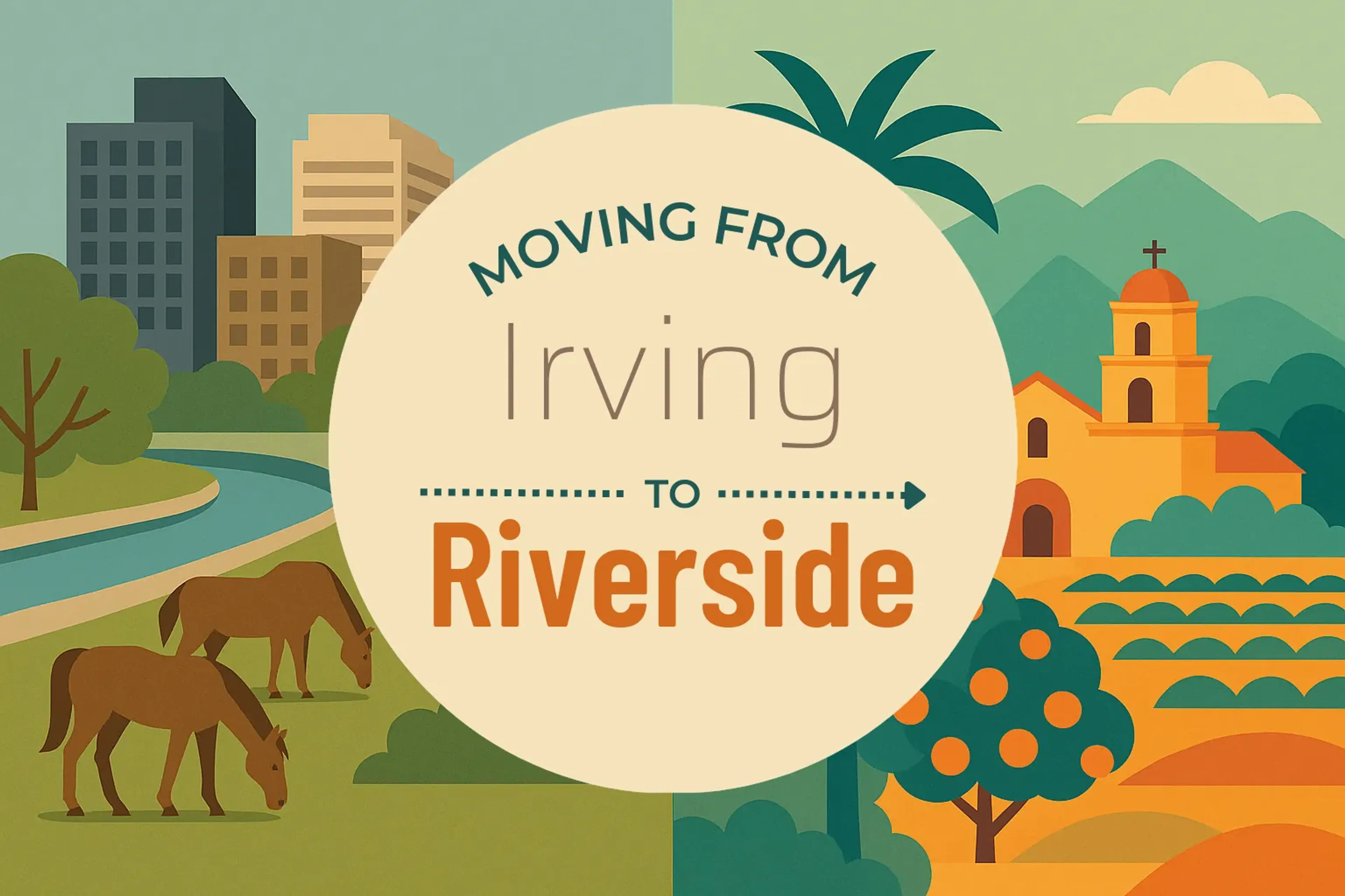 Side-by-side comparison of Irving to Riverside moving companies